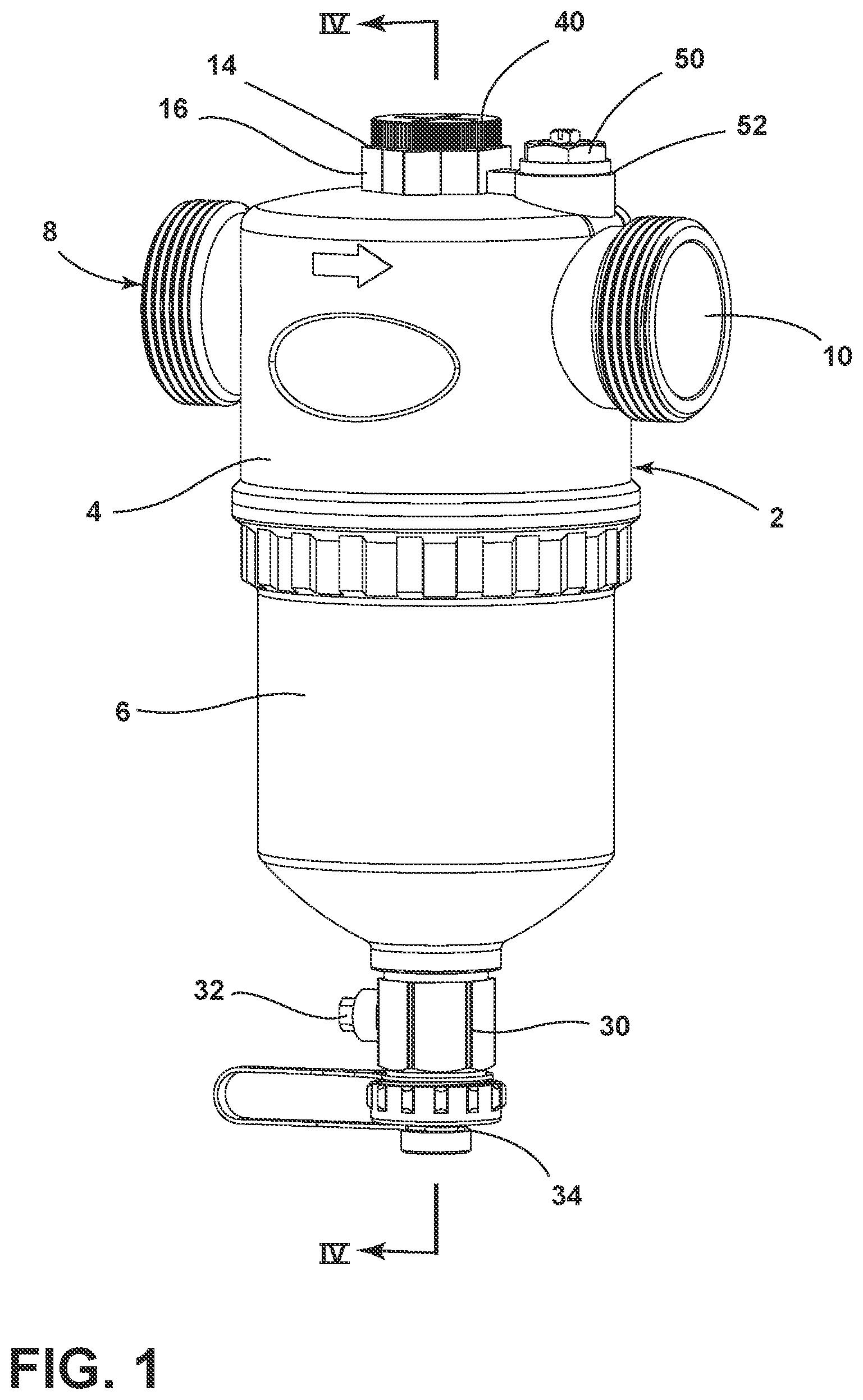 Patent US12312261 — Magnetic water filter assembly — Figure 1