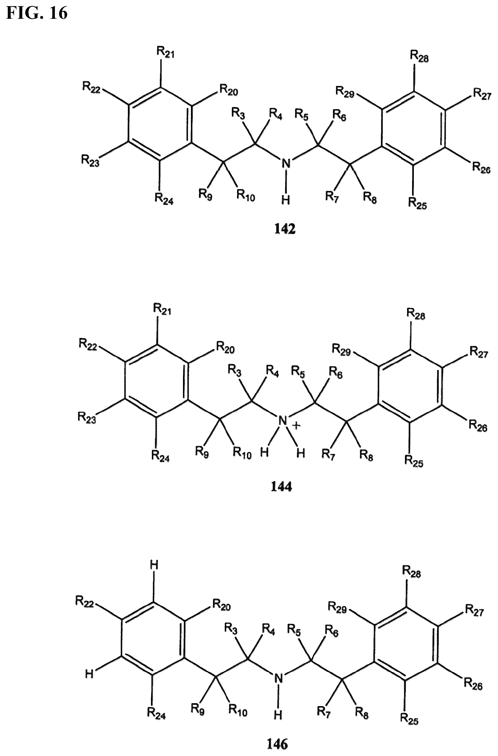 Patent US12312296 Figure 16 – Substituted piperazines as disrupters of AB42 oligomer formation
