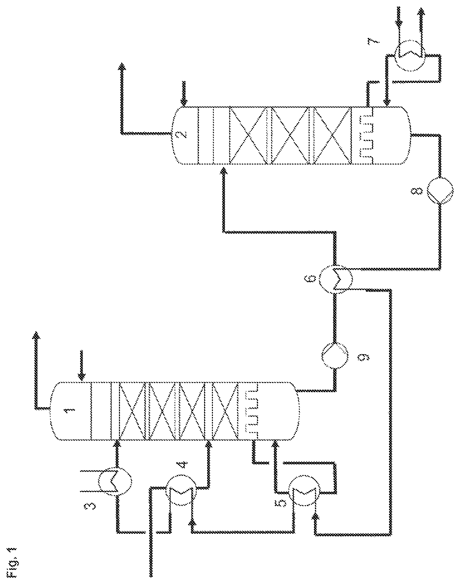 Patent US12312313 Figure 1 – Energy-efficient process for removing butenes from C4-hydrocarbon streams