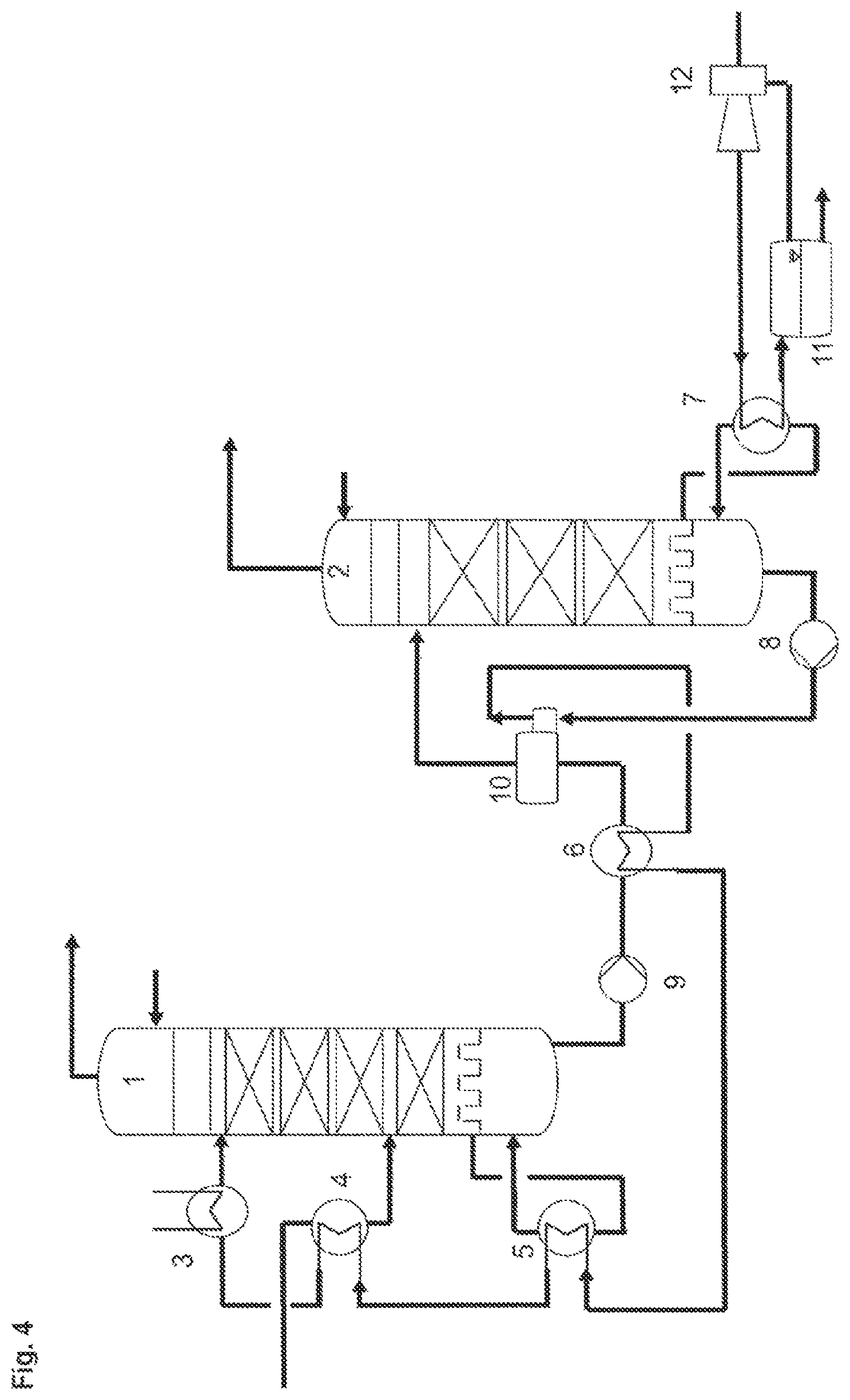 Patent US12312313 Figure 4 – Energy-efficient process for removing butenes from C4-hydrocarbon streams