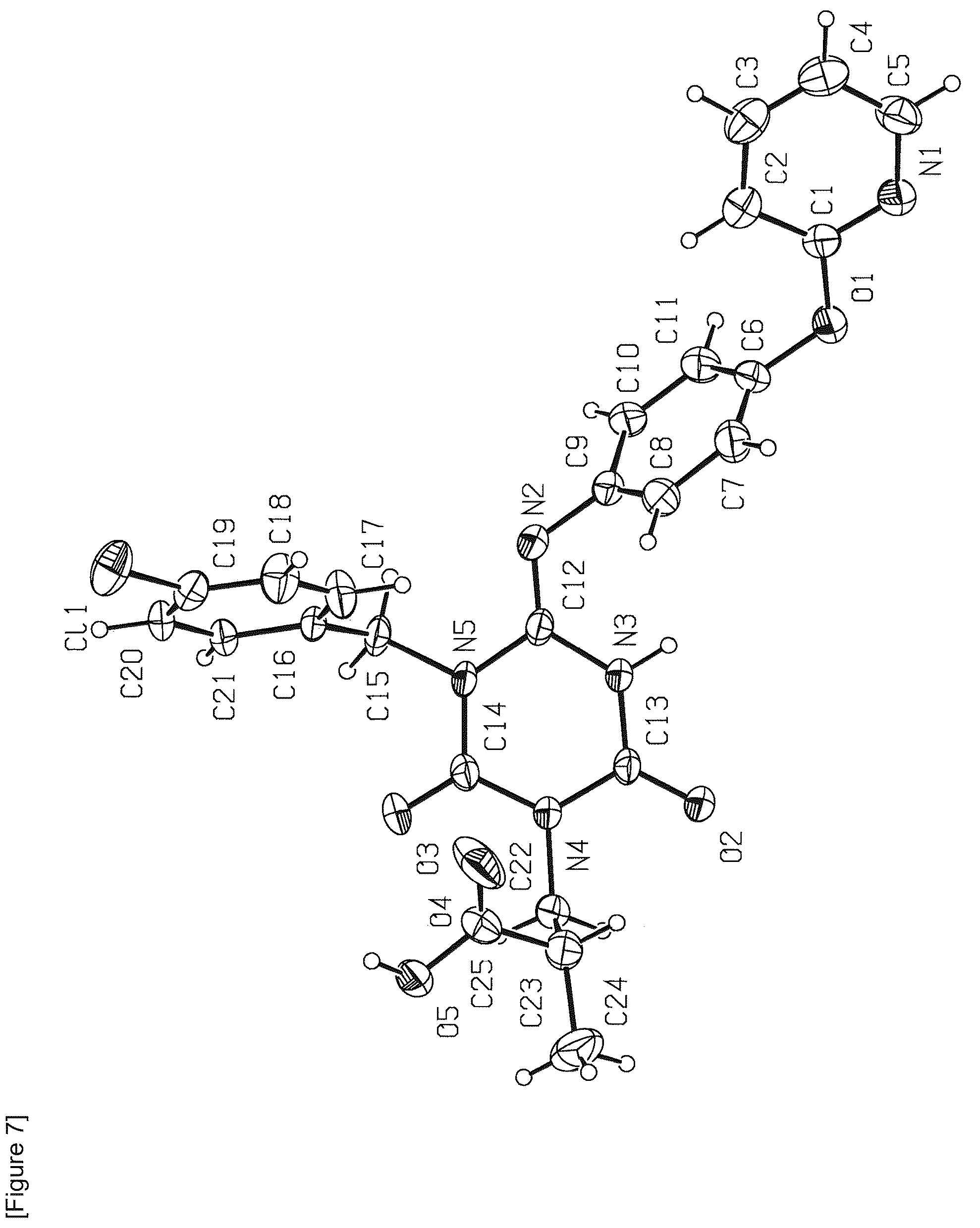 Patent US12312327 Figure 7 – Crystal of 1,3,5-triazine derivative or solvate thereof and method for producing same