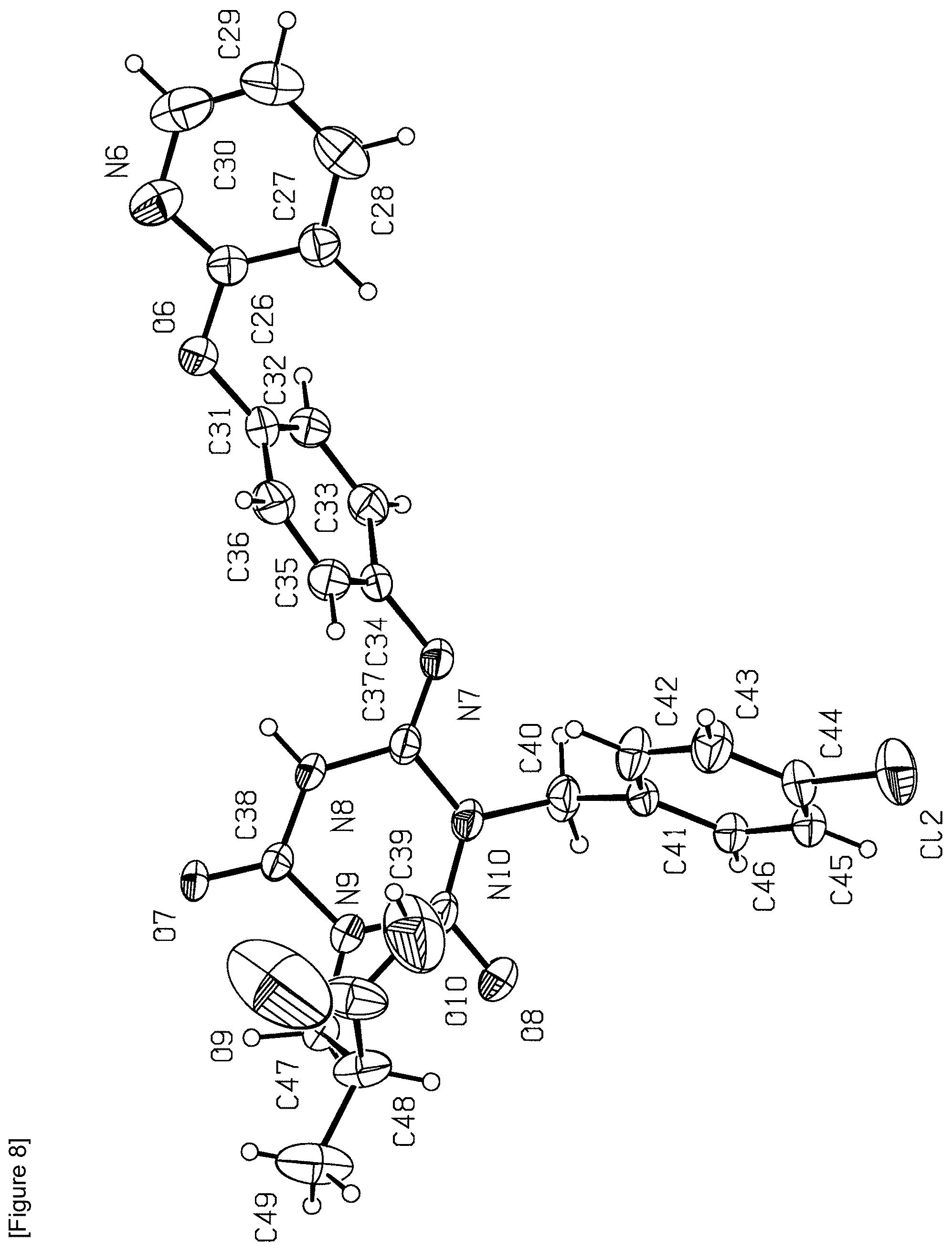 Patent US12312327 Figure 8 – Crystal of 1,3,5-triazine derivative or solvate thereof and method for producing same