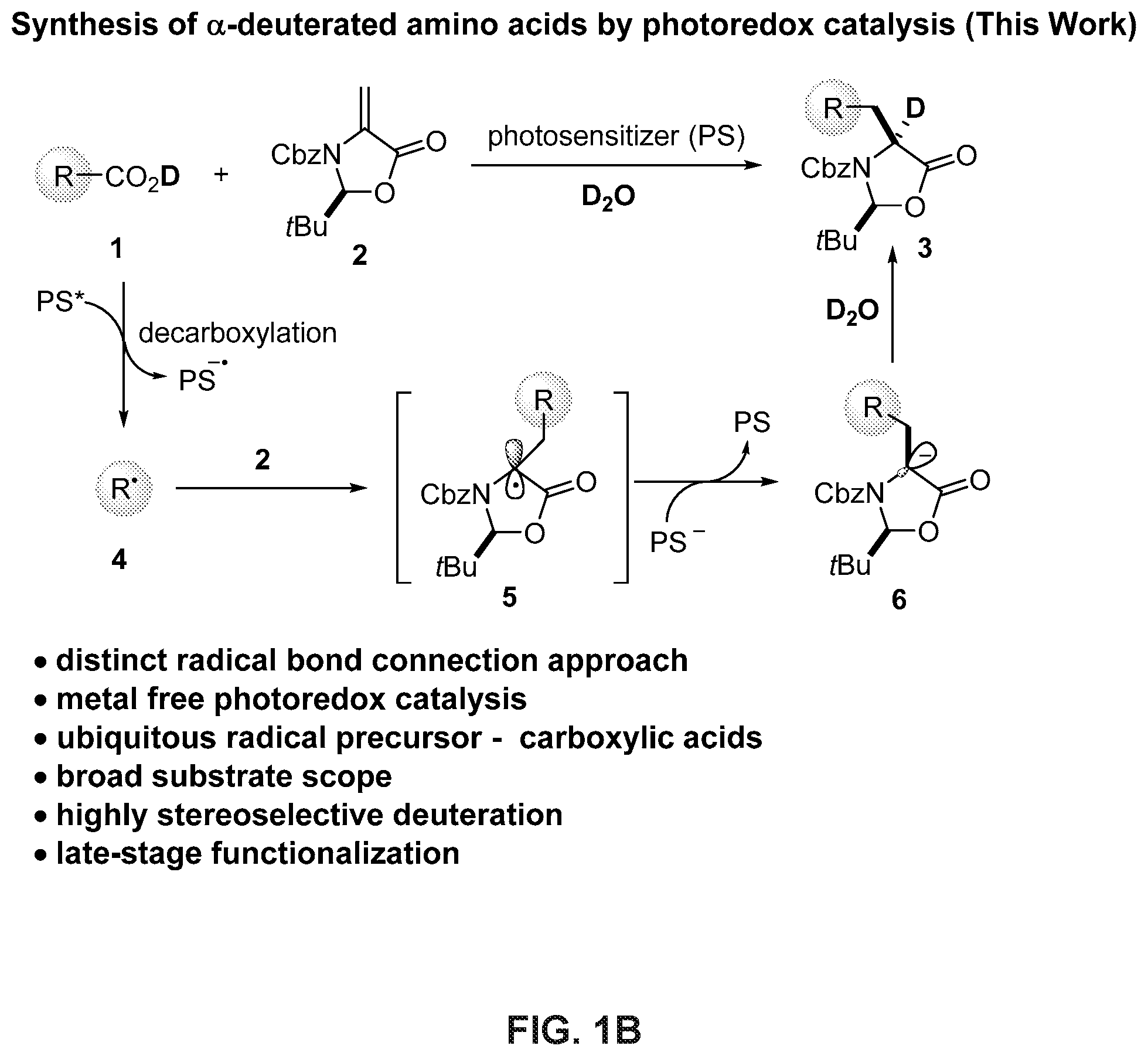 Patent US12312361 Figure 2 – Methods for practical synthesis of deuterated amino acids
