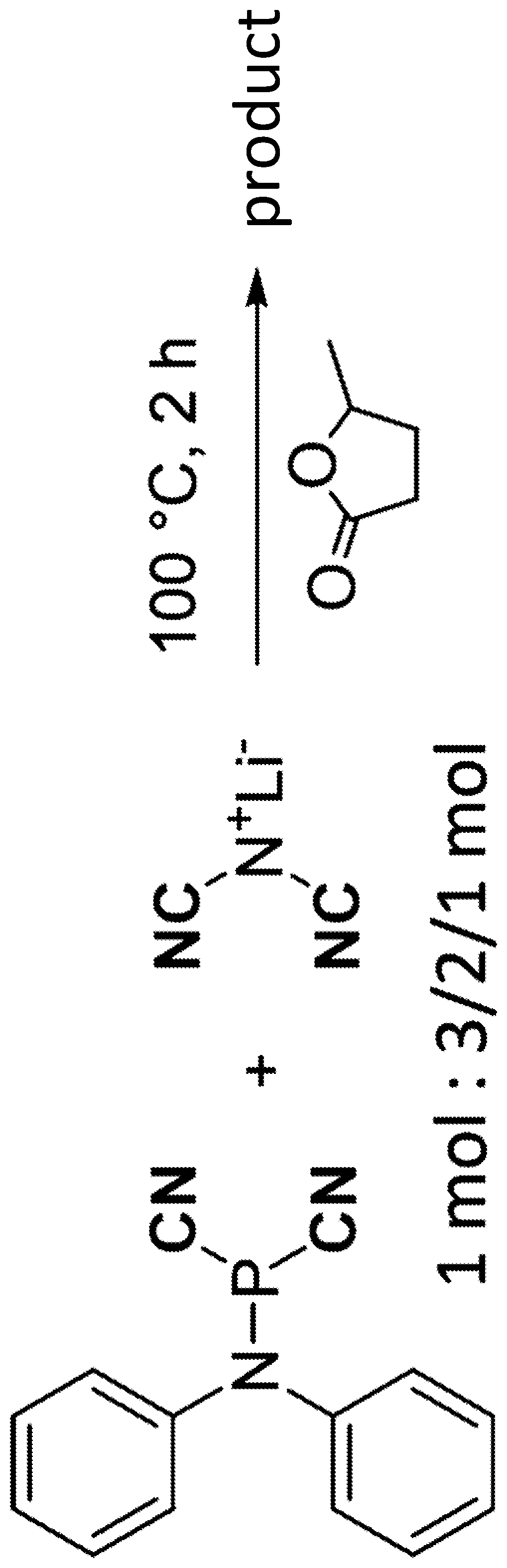 Patent US12312374 Figure 1 – Lithium conducting carbon phosphonitrides from substituted cyanophosphine
