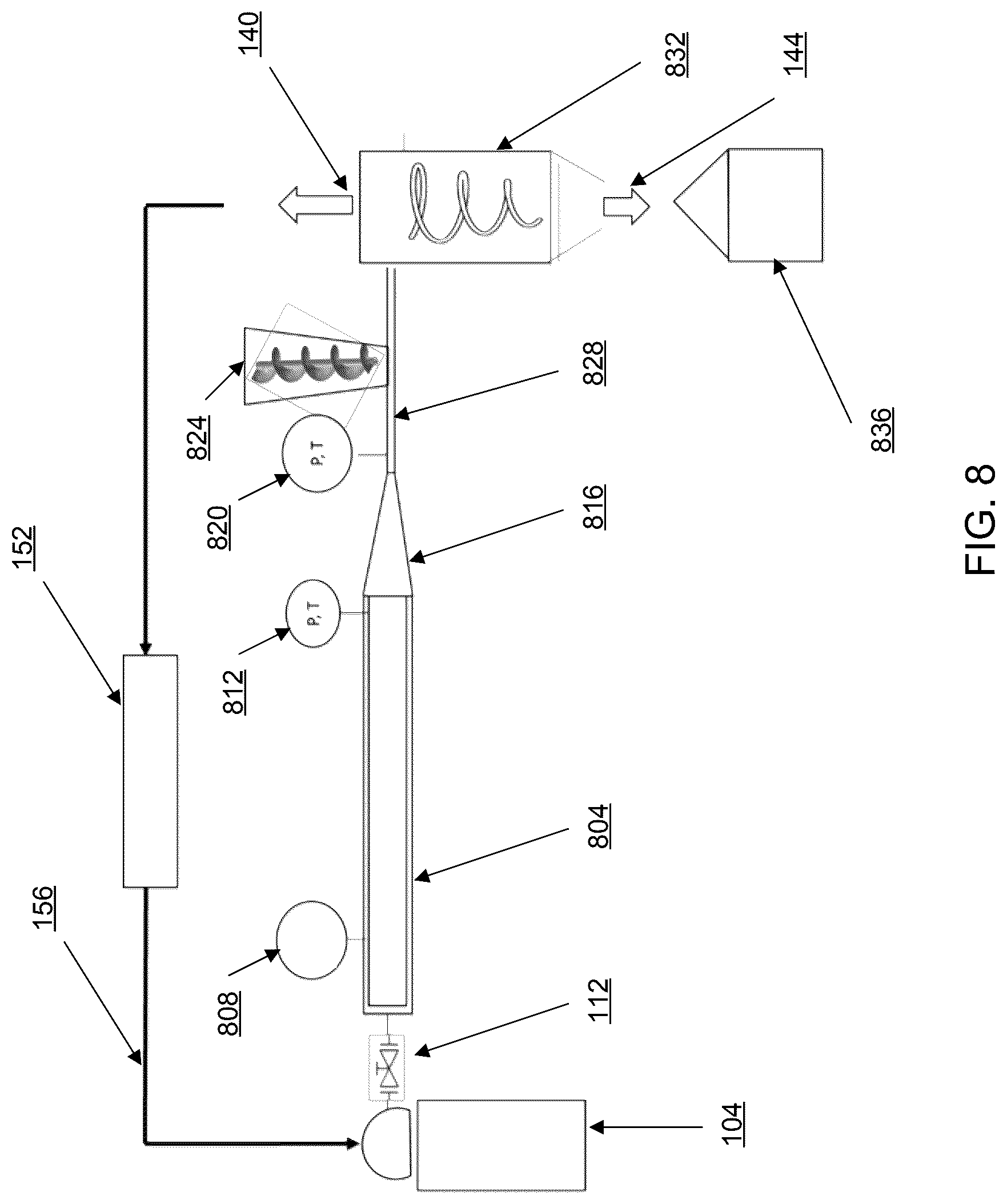 Patent US12312477 Figure 8 – Method and apparatus for producing core-shell calcium hydroxide-calcium carbonate particles