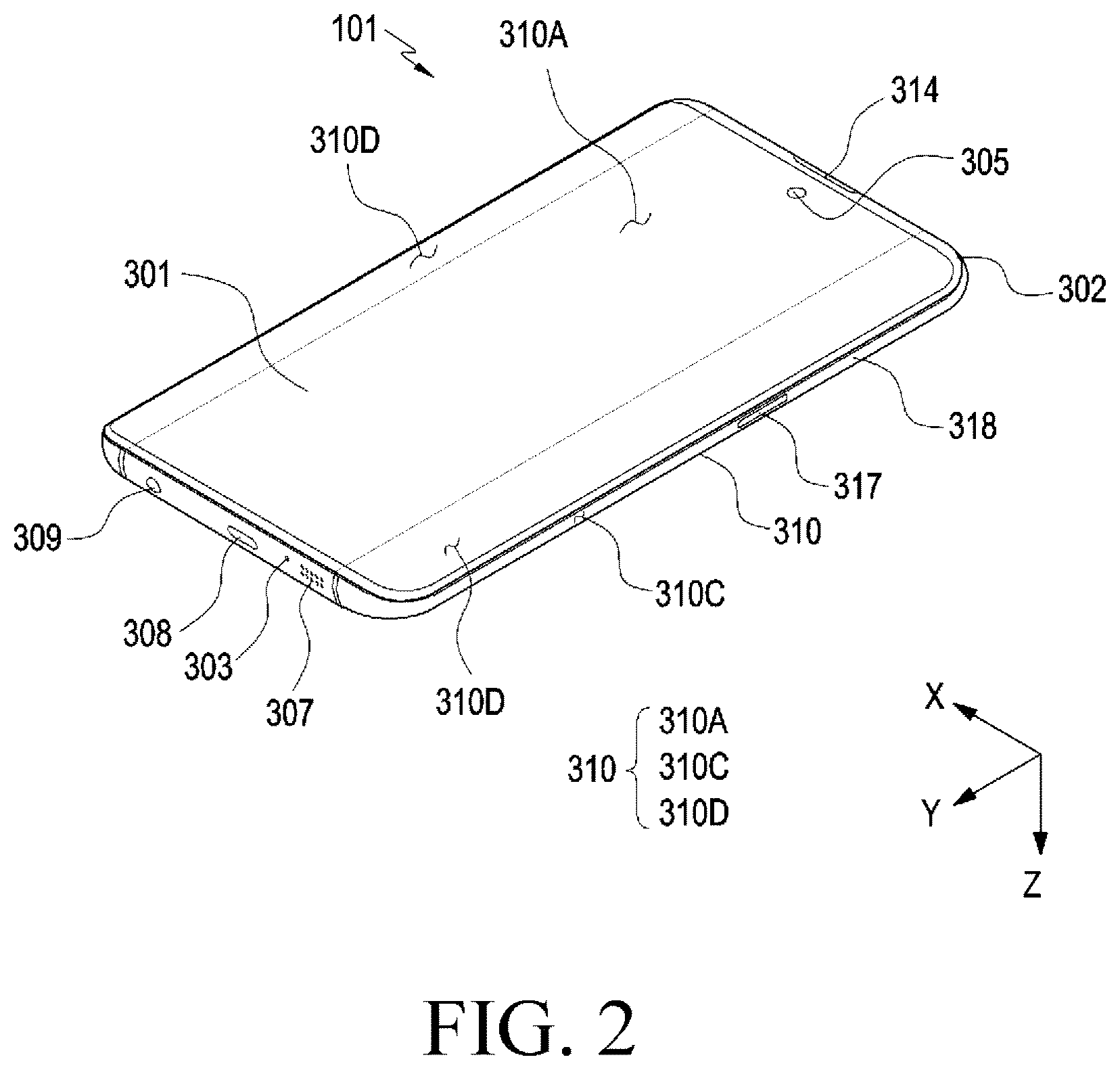 Patent US12312527 Figure 2 – Housing of electronic device and method for manufacturing the same
