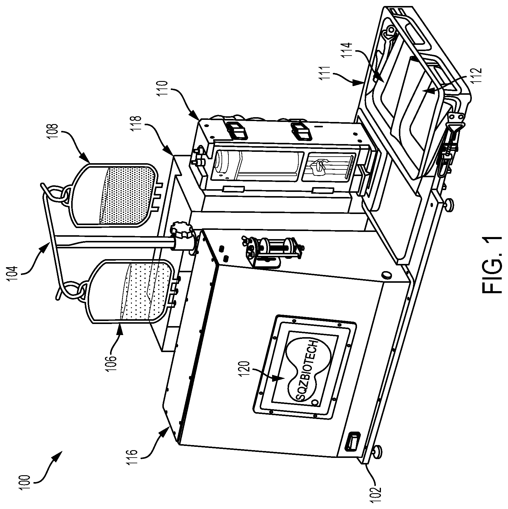 Patent US12312576 Figure 1 – System for delivery of a payload into a cell