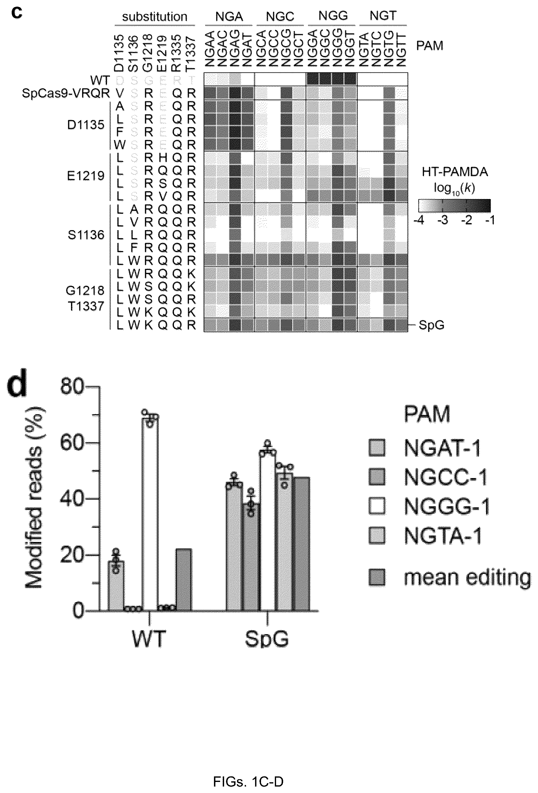 Patent US12312613 Figure 2 – Unconstrained genome targeting with near-PAMless engineered CRISPR-Cas9 variants