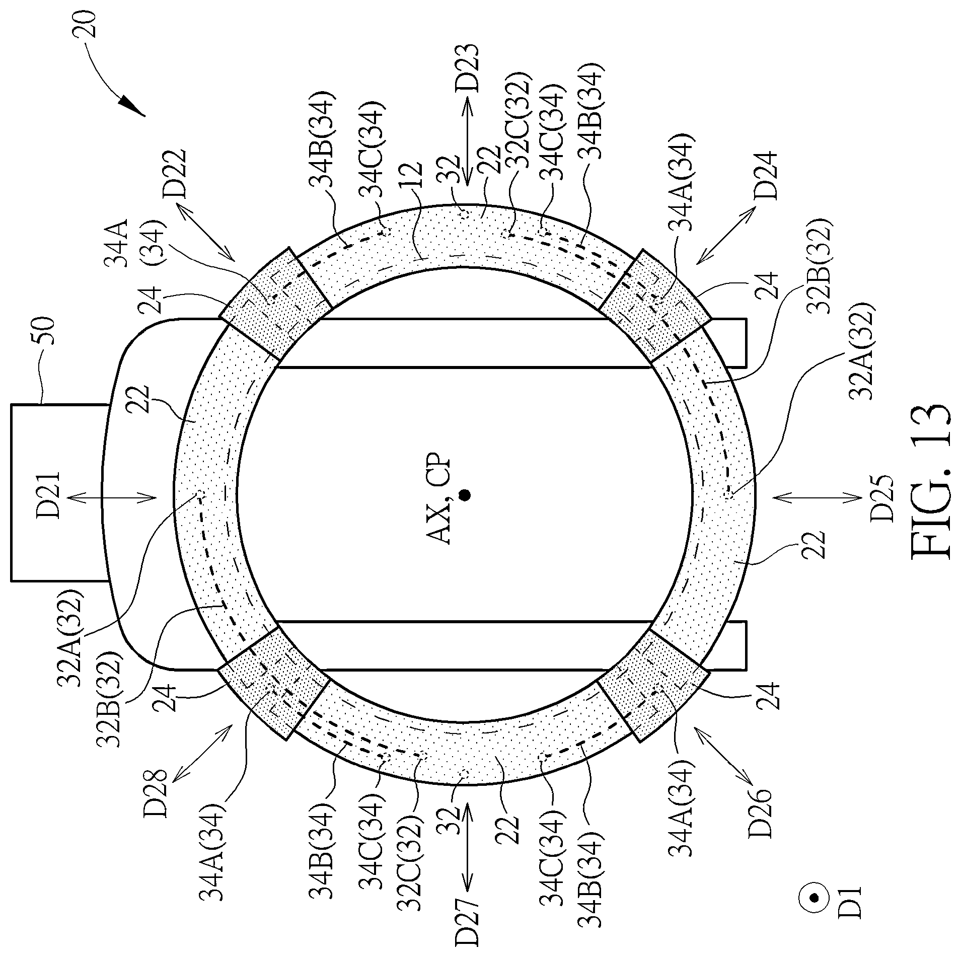 Patent US12312671 Figure 13 – Mask structure for deposition device, deposition device, and operation method thereof