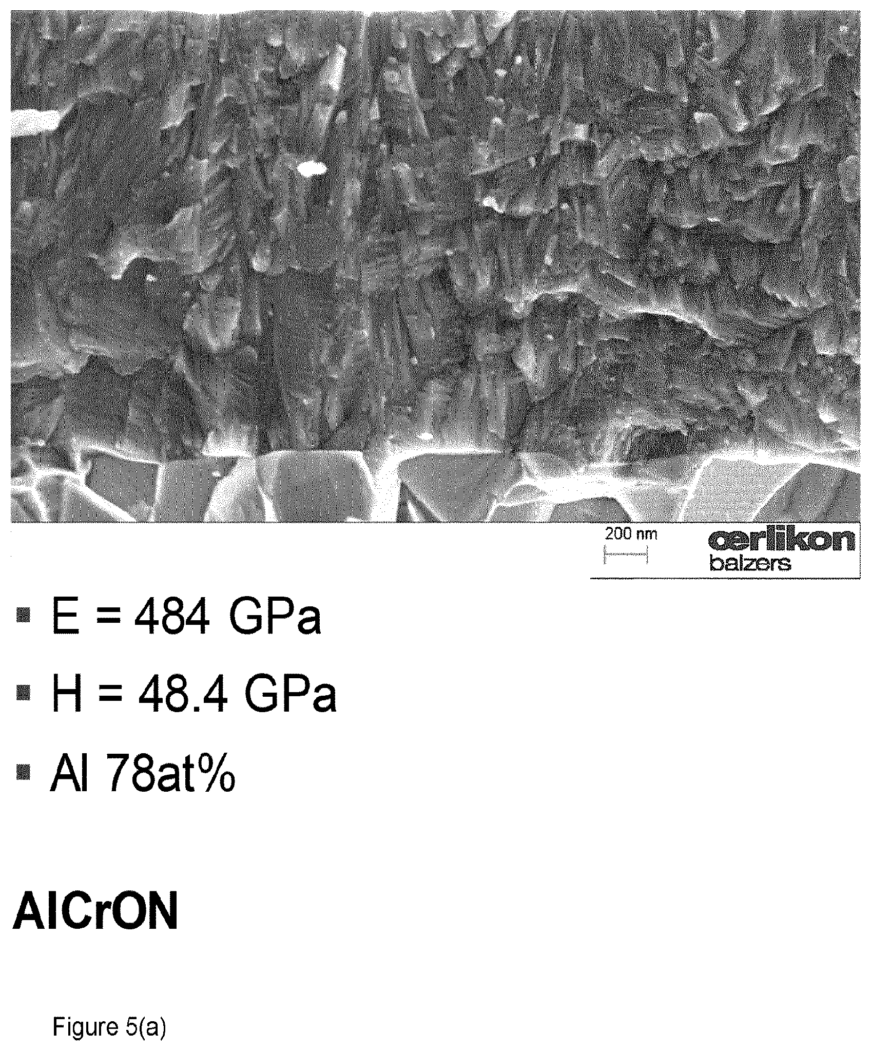 Patent US12312672 Figure 9 – Al-rich AlCrN coating layers produced by PVD from metallic targets
