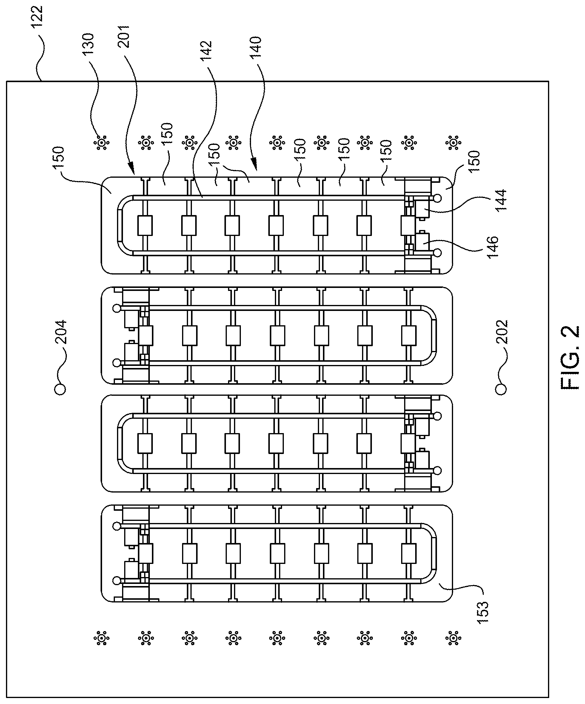Patent US12312689 Figure 2 – Large-area high-density plasma processing chamber for flat panel displays
