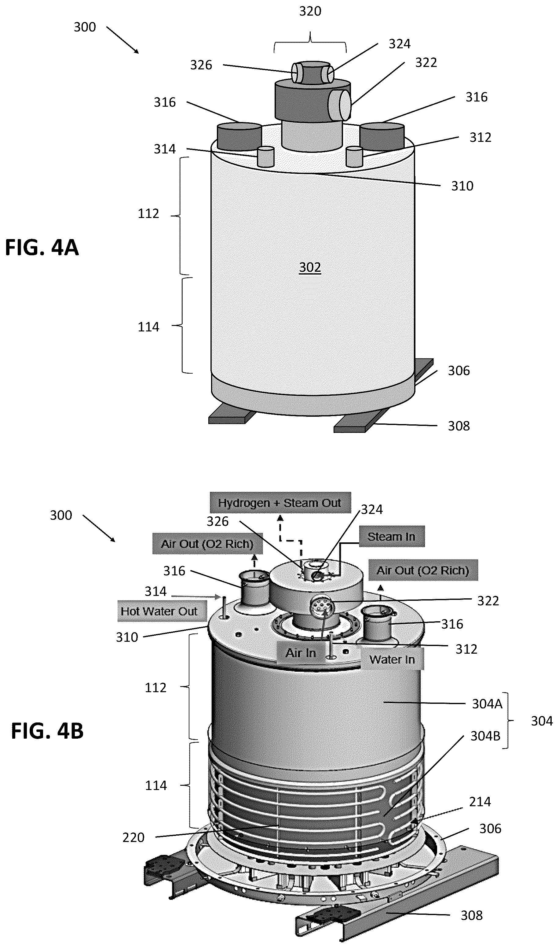 Patent US12312697 Figure 5 – Electrolyzer system with steam generation and method of operating same