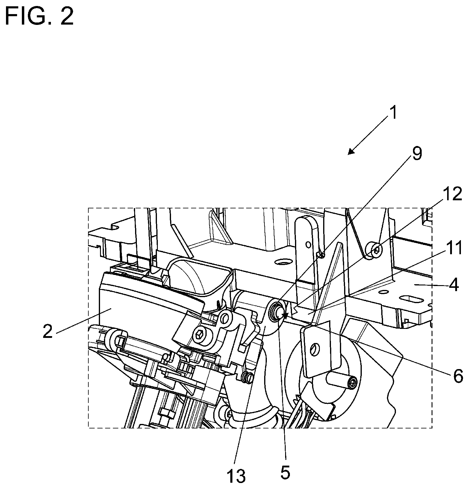 Patent US12312712 Figure 2 – Air jet spinning machine and drafting system unit for a spinning unit of an air jet spinning machine