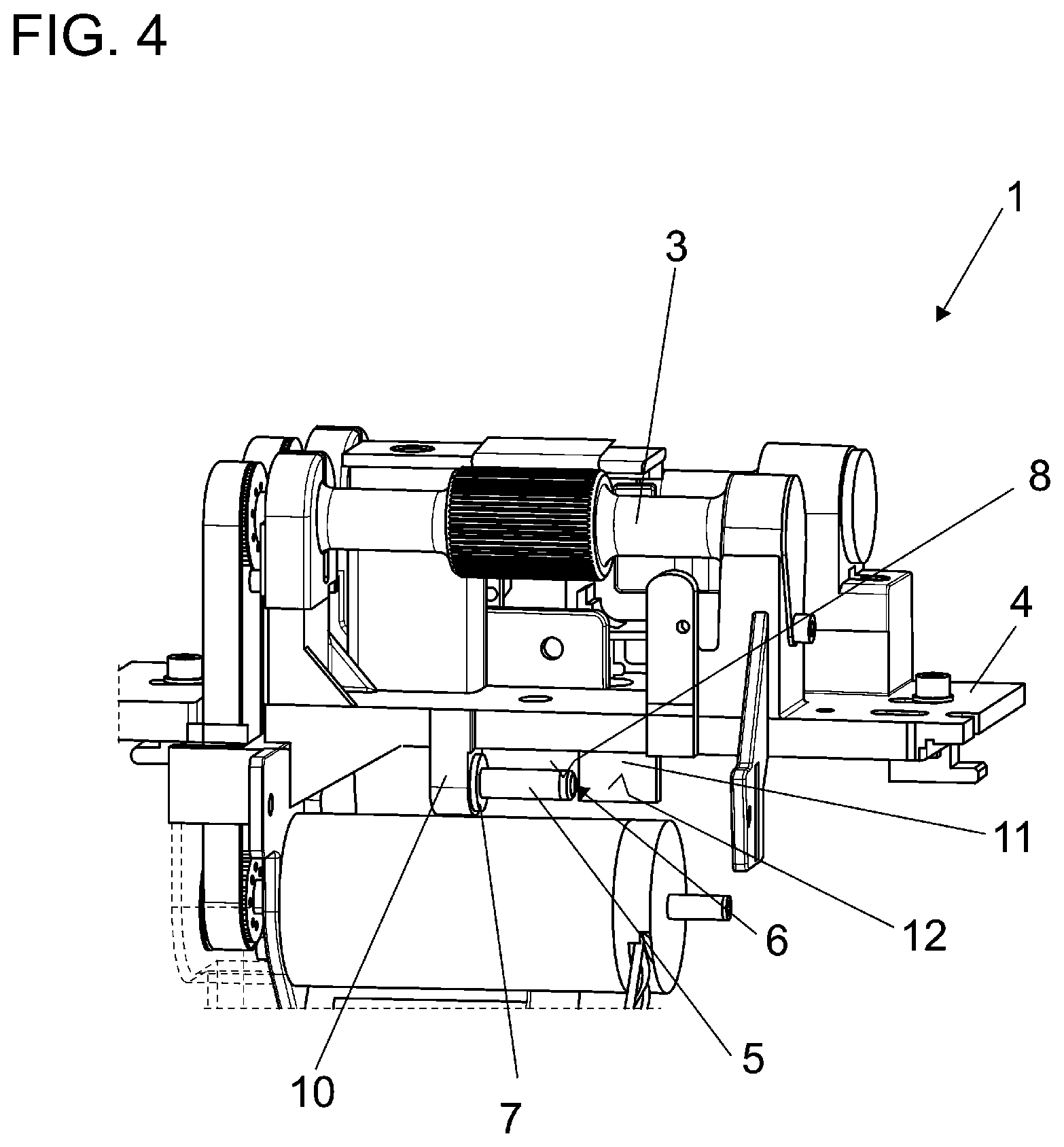 Patent US12312712 Figure 4 – Air jet spinning machine and drafting system unit for a spinning unit of an air jet spinning machine