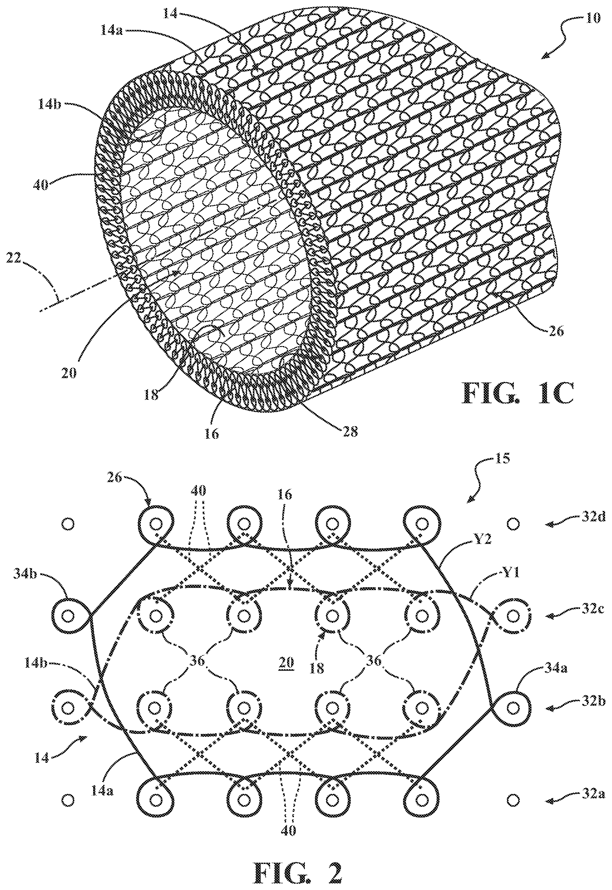 Patent US12312717 Figure 2 – Tubular protective sleeve having a knitted dual layer wall and method of construction thereof