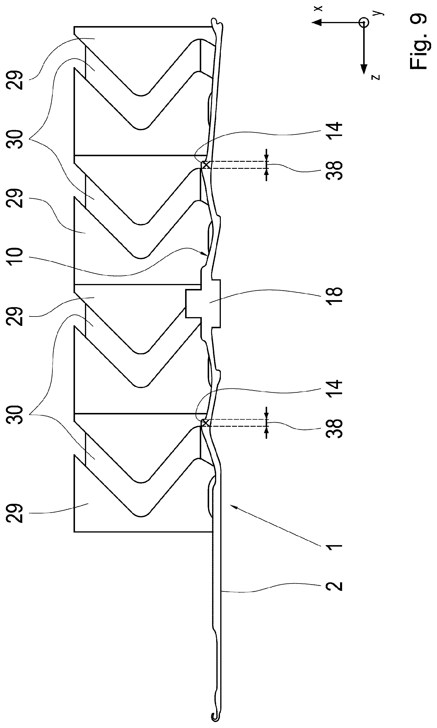 Patent US12312719 Figure 9 – Knitting tool