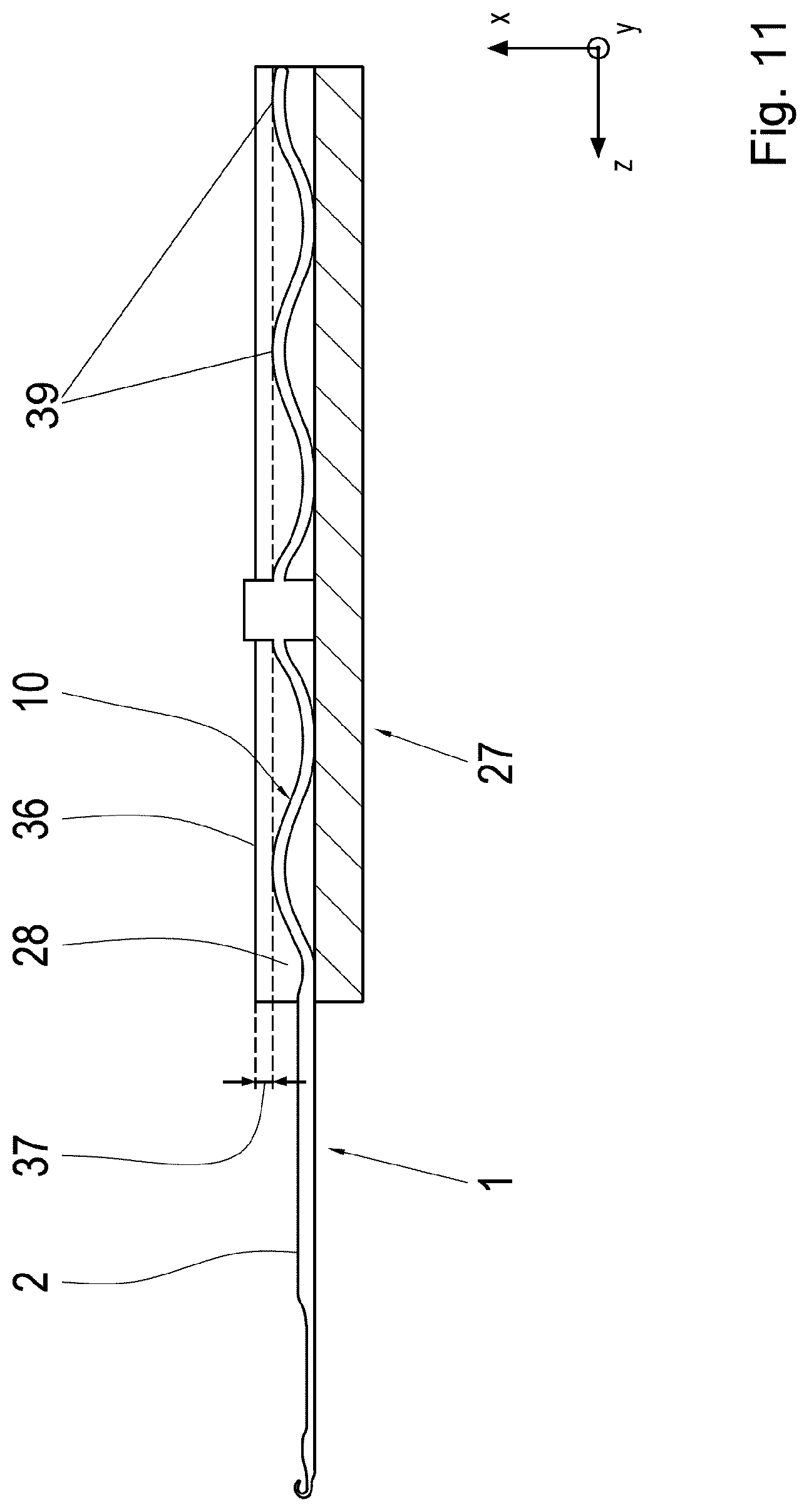 Patent US12312719 Figure 11 – Knitting tool
