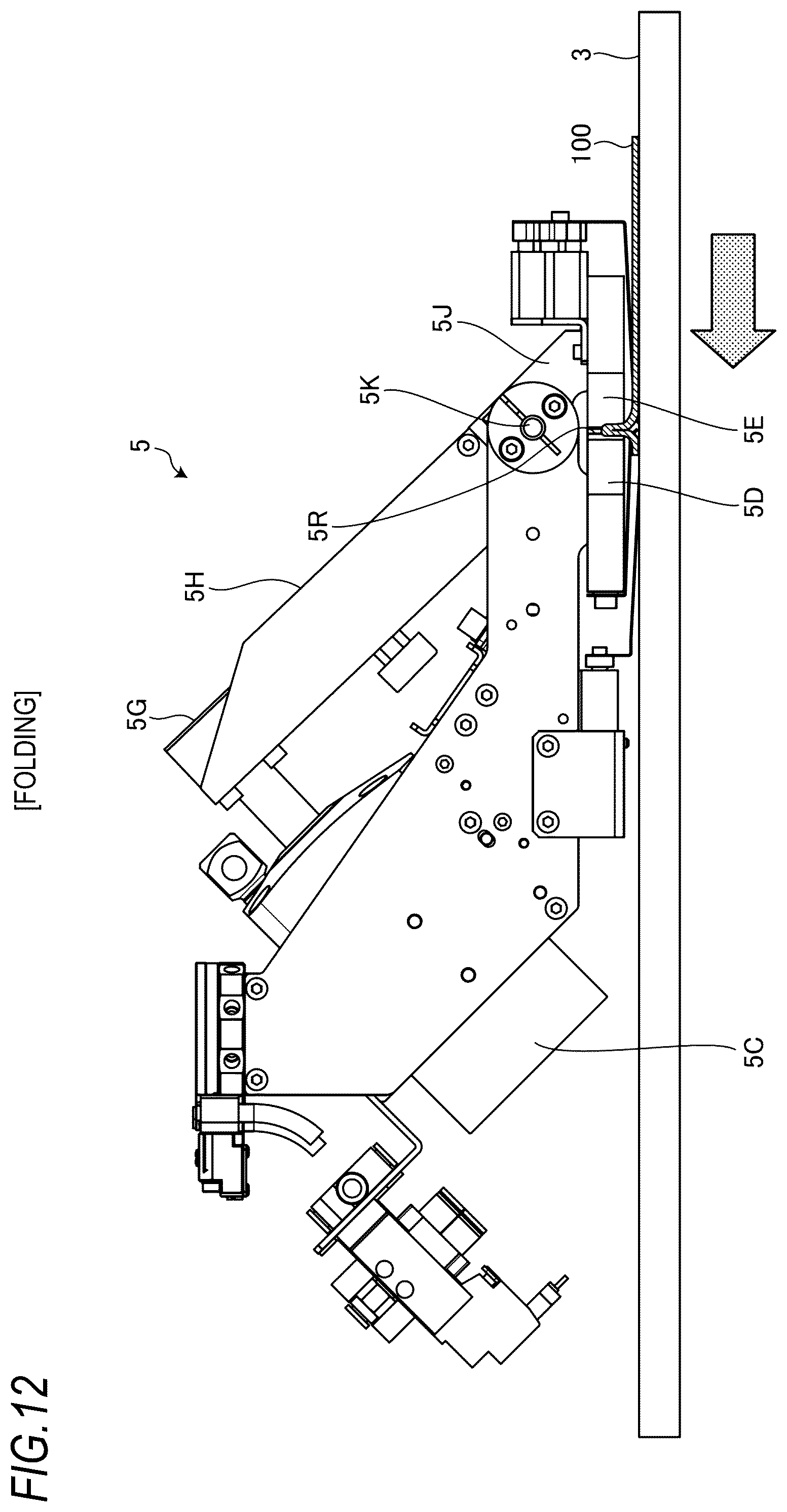 Patent US12312723 Figure 12 – Creasing apparatus