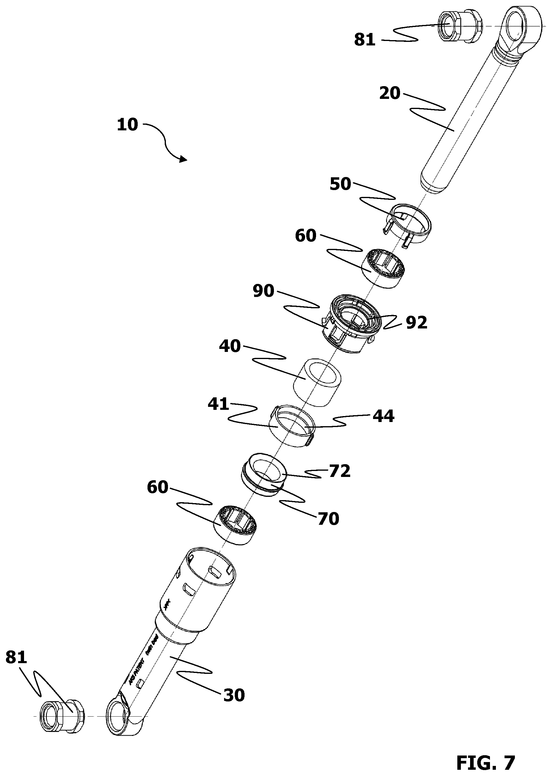Patent US12312728 Figure 7 – Friction damper for dampening out vibrations generated by a laundry treating machine