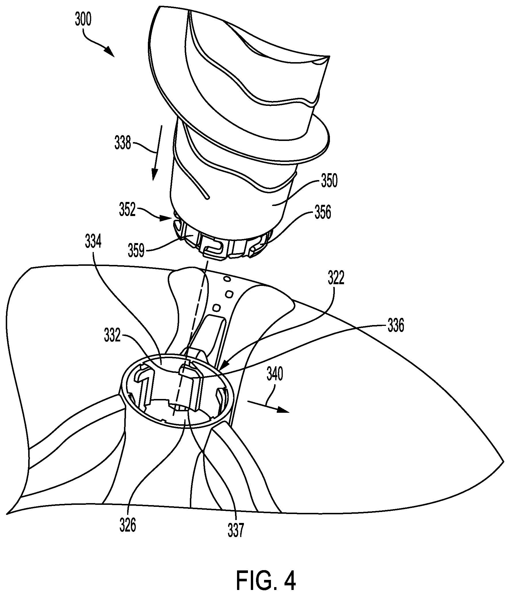 Patent US12312731 Figure 4 – Removable agitator with fabric softener dispenser