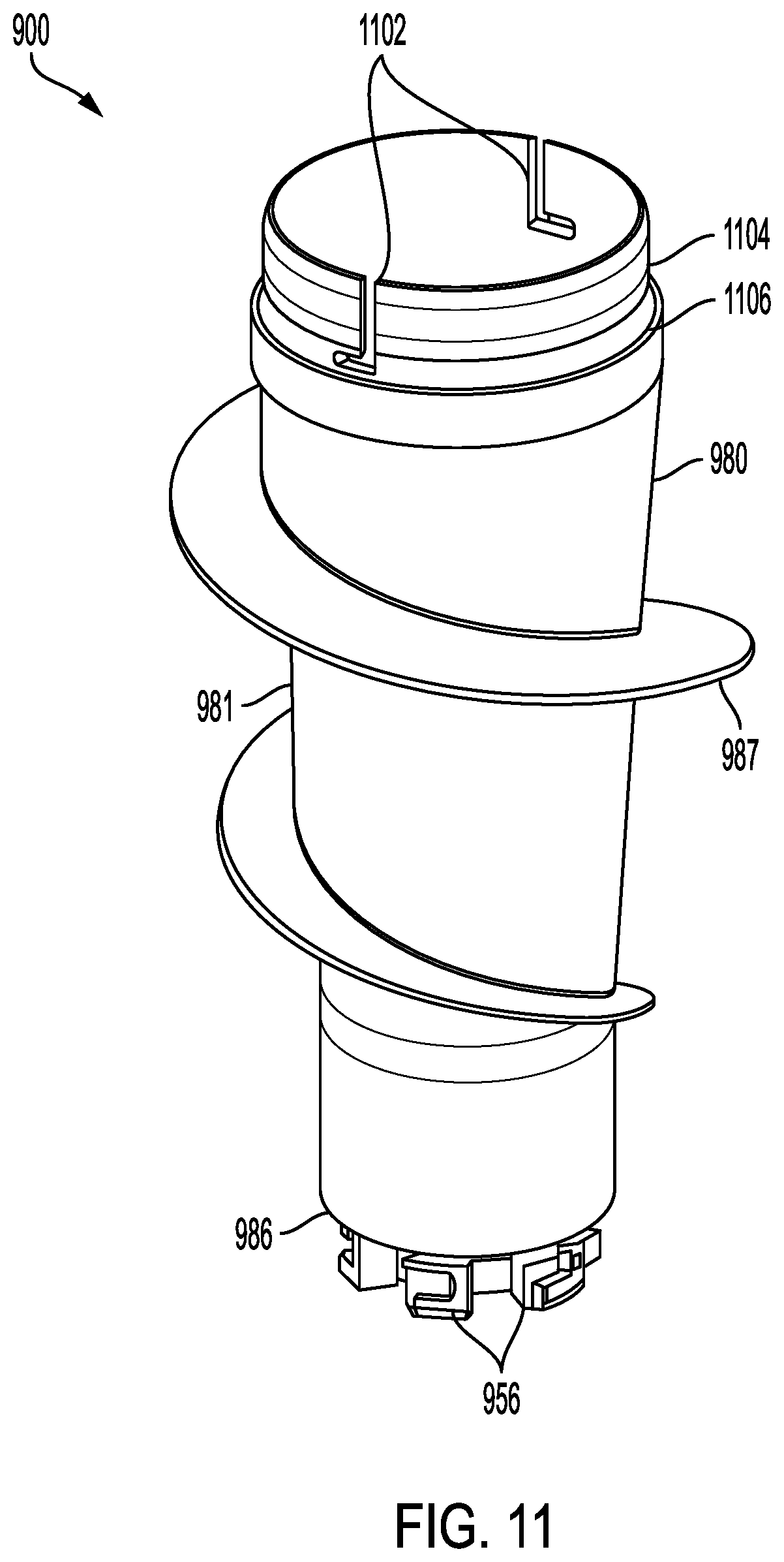 Patent US12312731 Figure 11 – Removable agitator with fabric softener dispenser