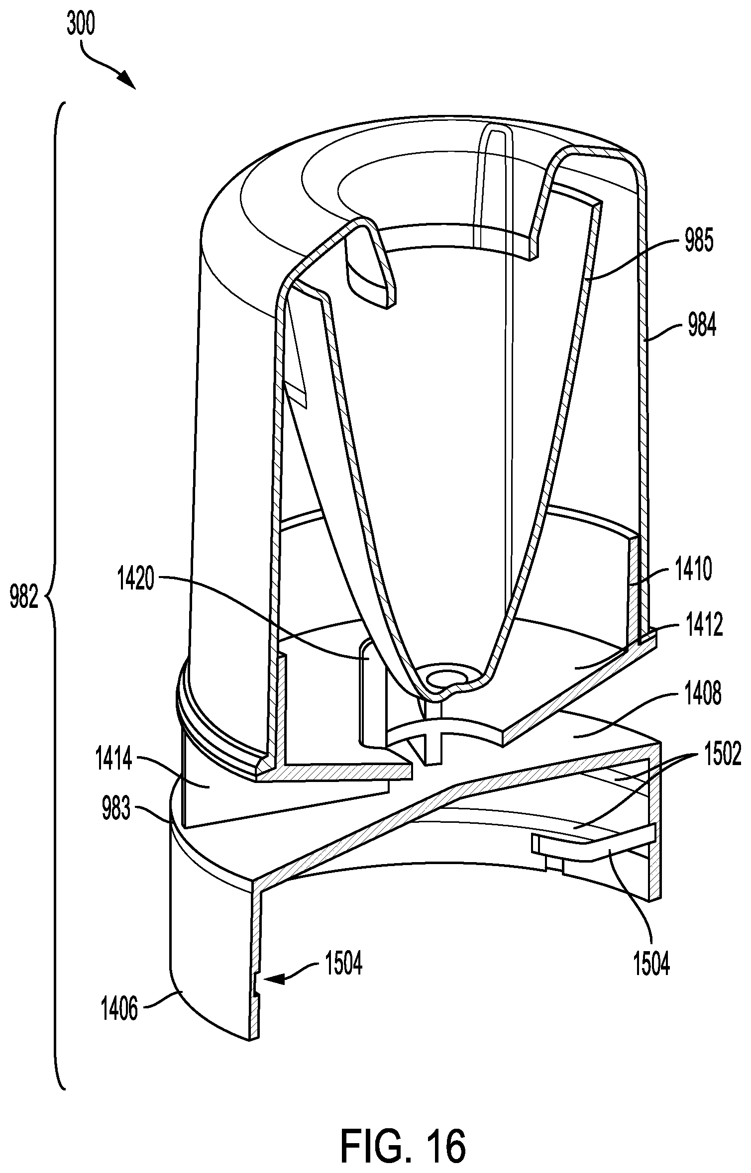 Patent US12312731 Figure 16 – Removable agitator with fabric softener dispenser