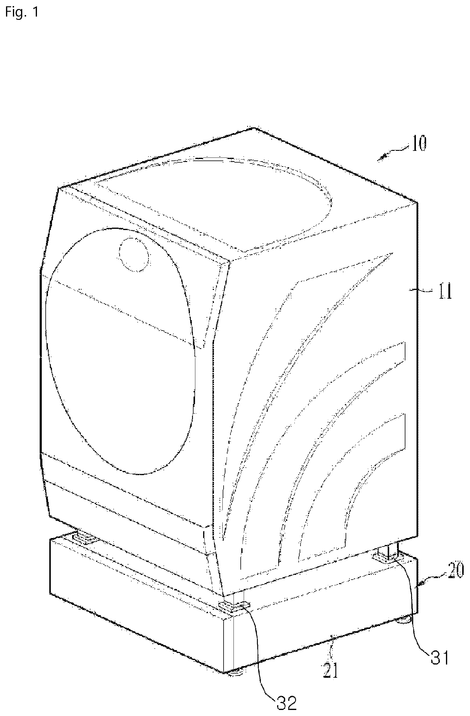 Patent US12312732 Figure 1 – Laundry treating apparatus