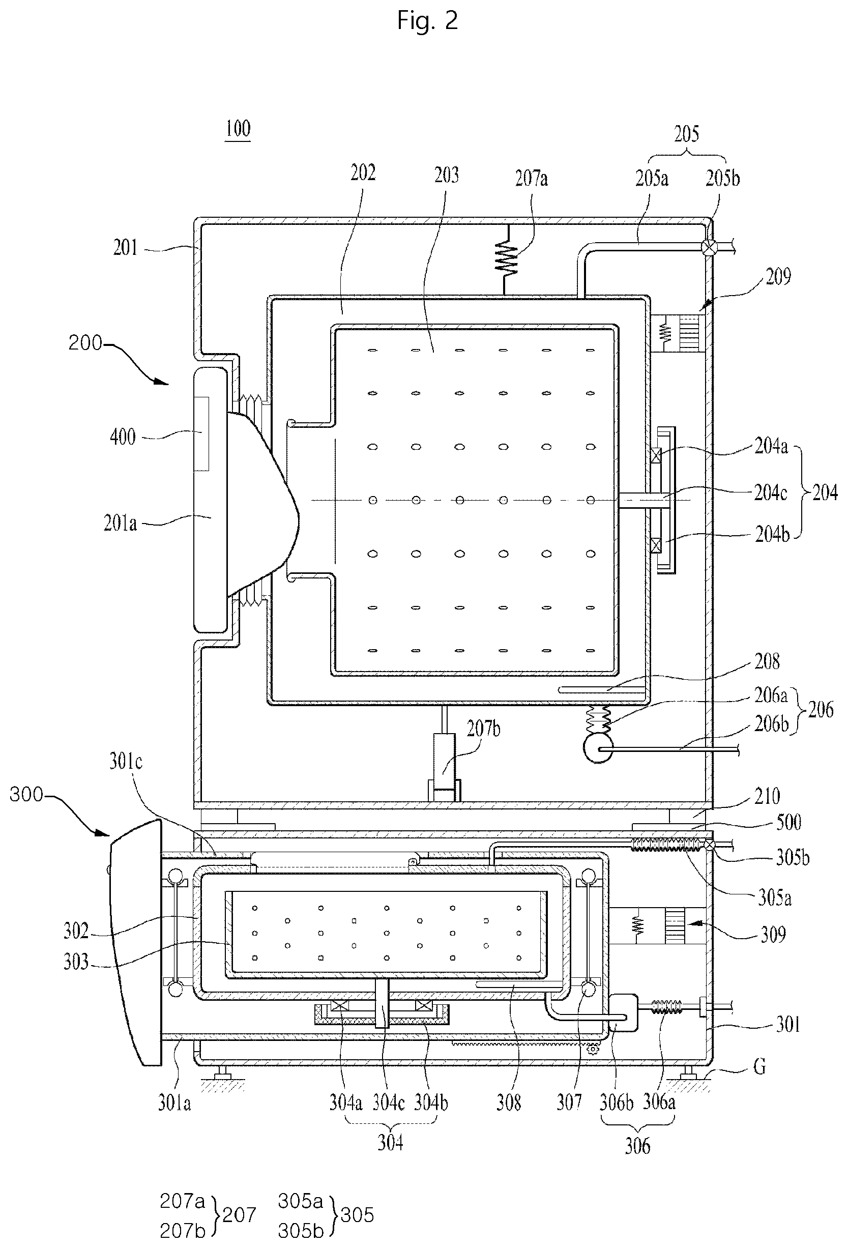 Patent US12312732 Figure 2 – Laundry treating apparatus