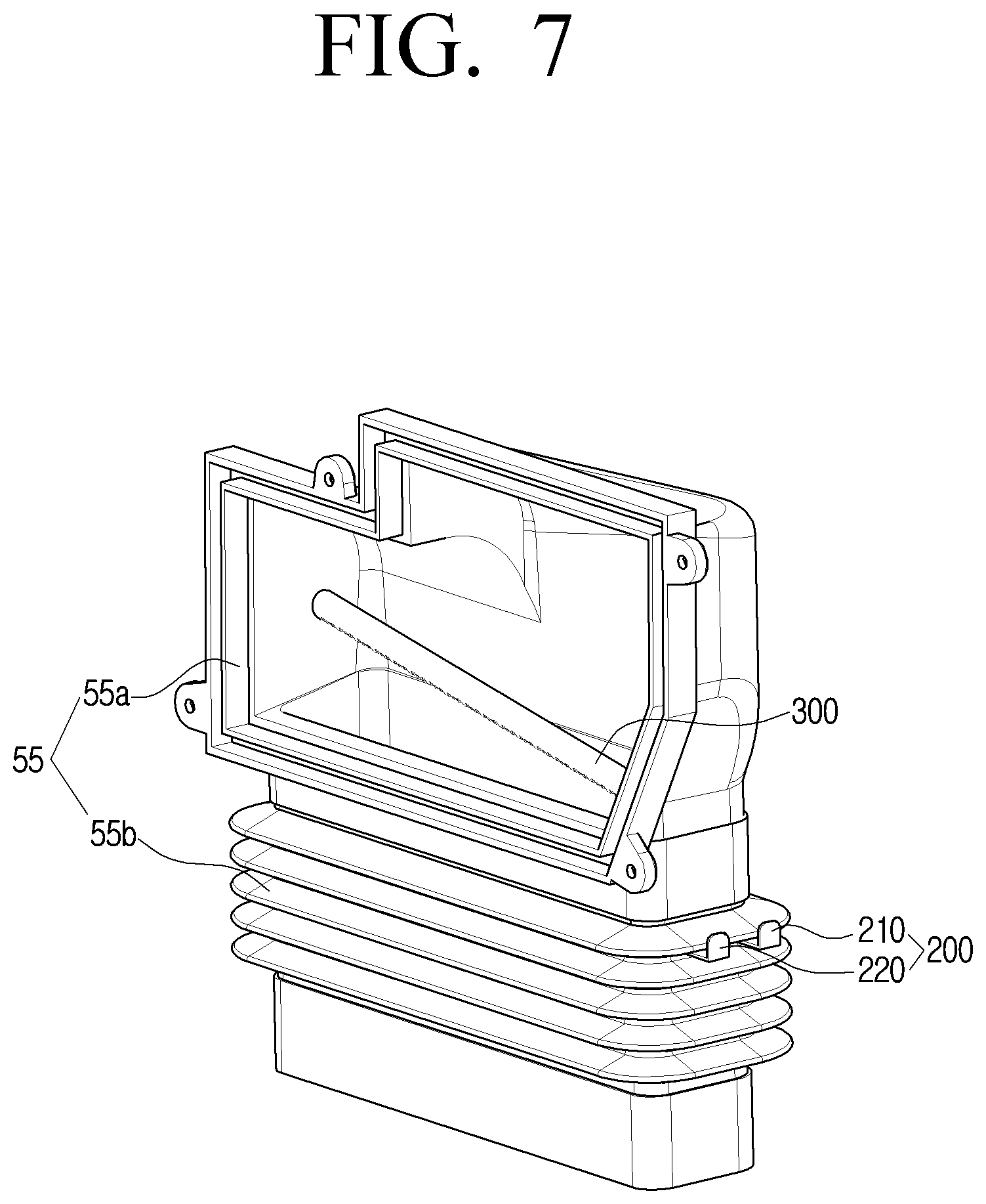 Patent US12312735 Figure 7 – Washing machine with drying function