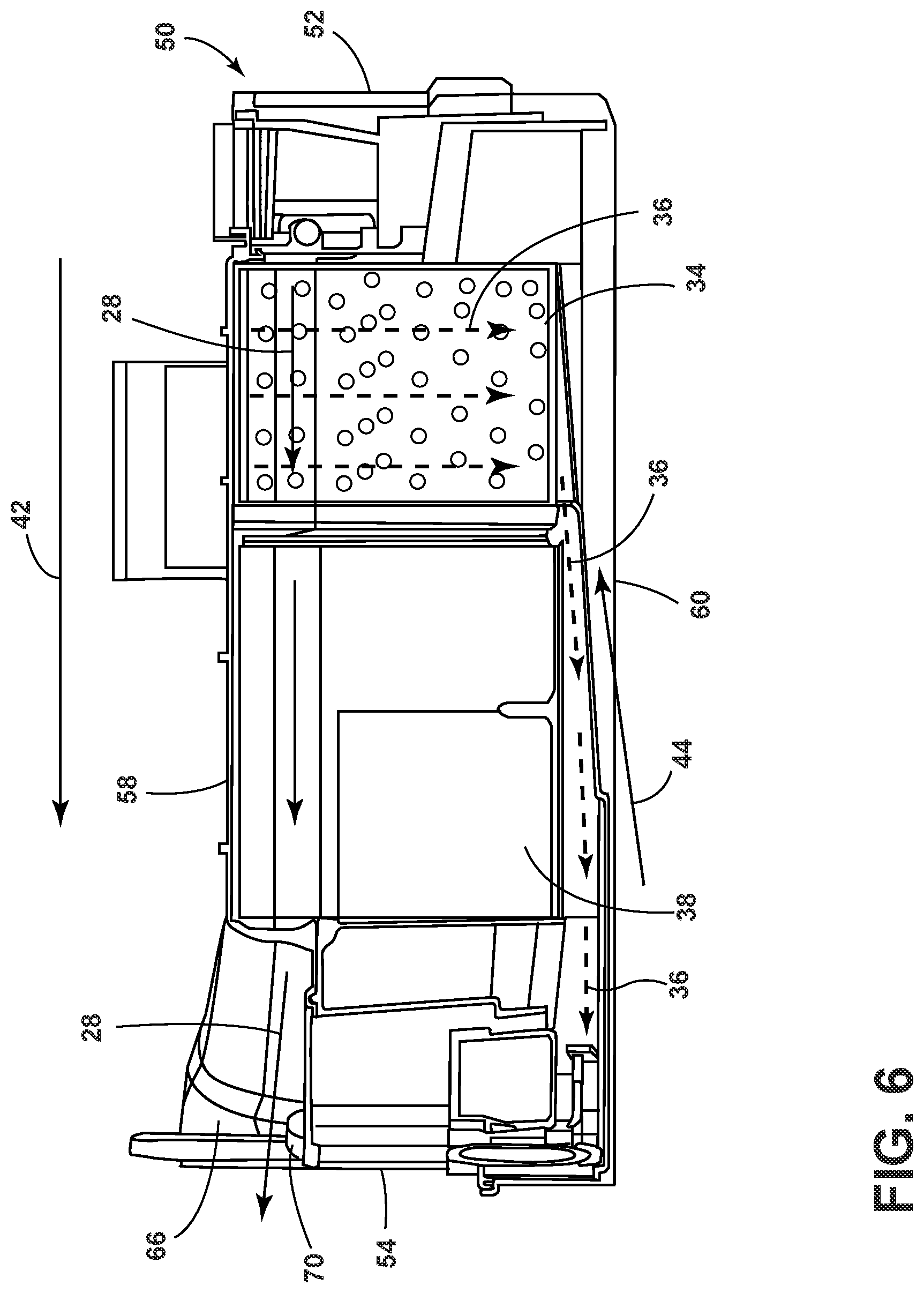 Patent US12312736 Figure 6 – Drain system for a laundry appliance