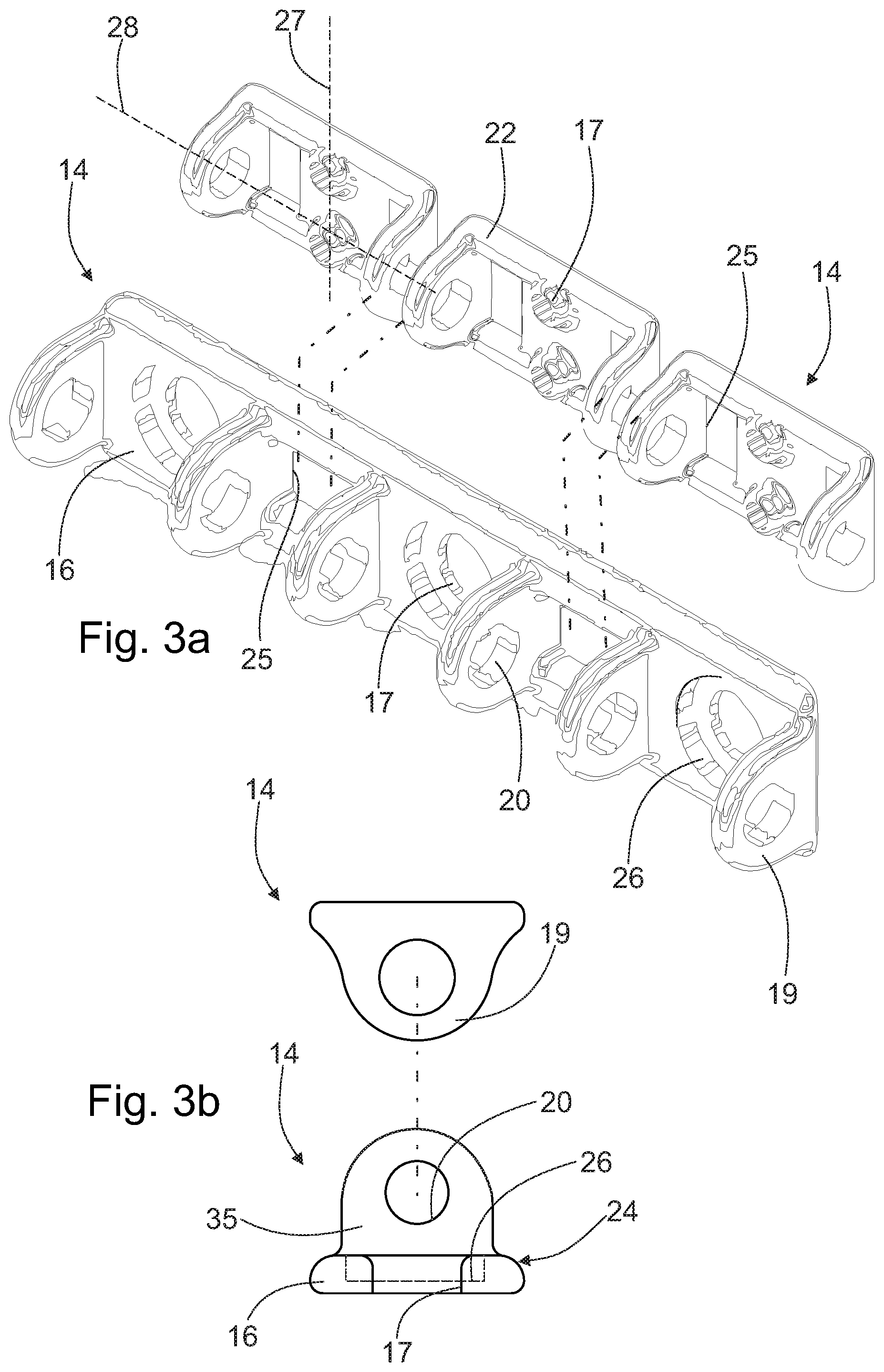 Patent US12312744 Figure 3 – Bracket for a pivot rod in a doctor arrangement and doctor arrangement for a fiber web machine