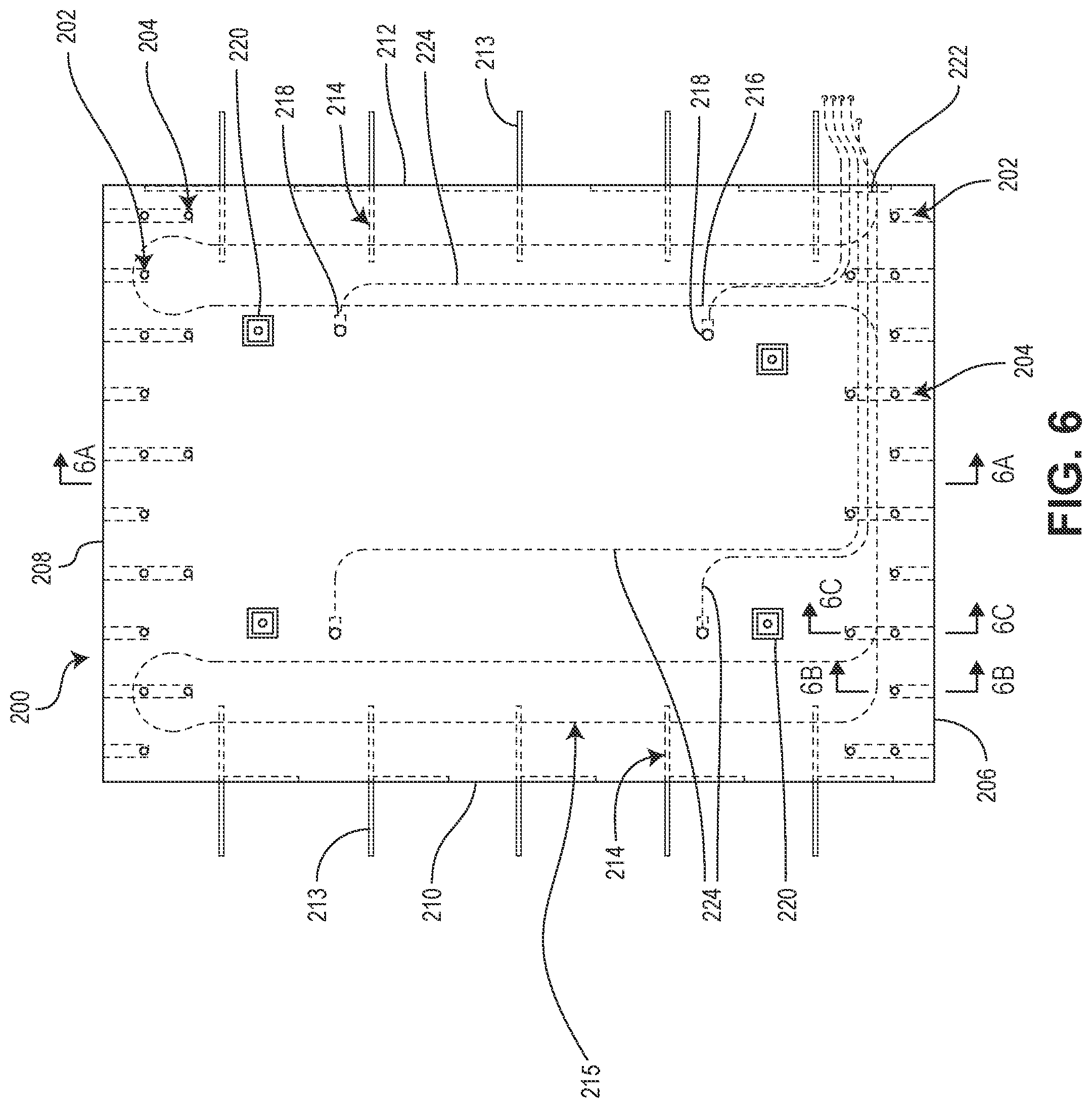 Patent US12312750 Figure 6 – Sensor deployment for modular pavement slabs