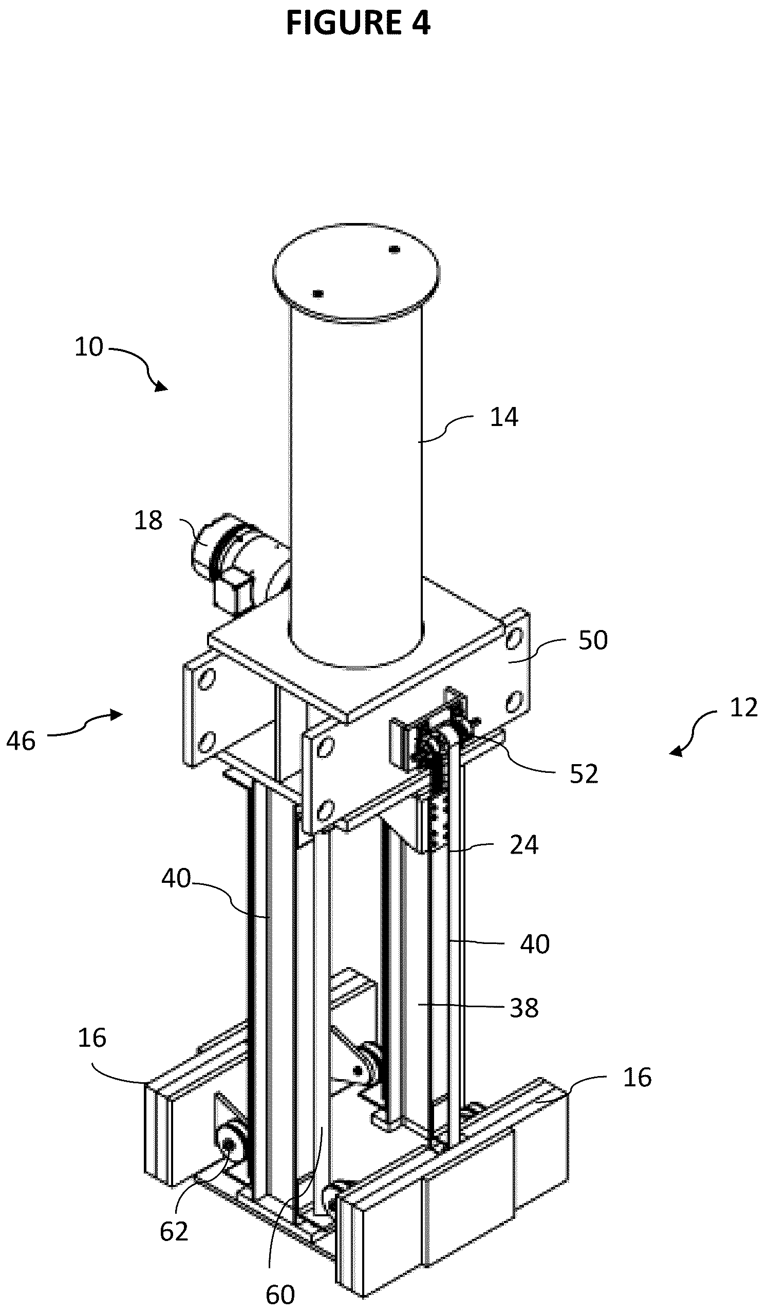 Patent US12312754 Figure 4 – Counterweight deployable vehicle barrier