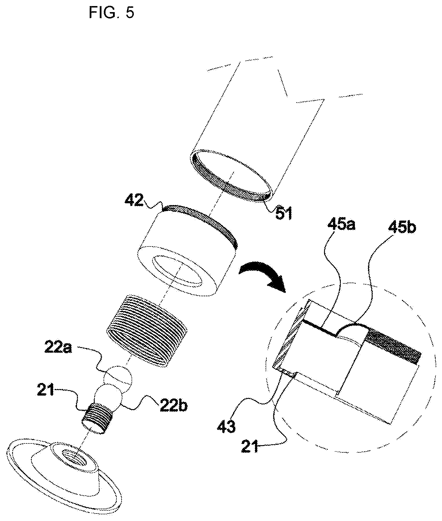 Patent US12312756 Figure 3 – Bollard for floor installation