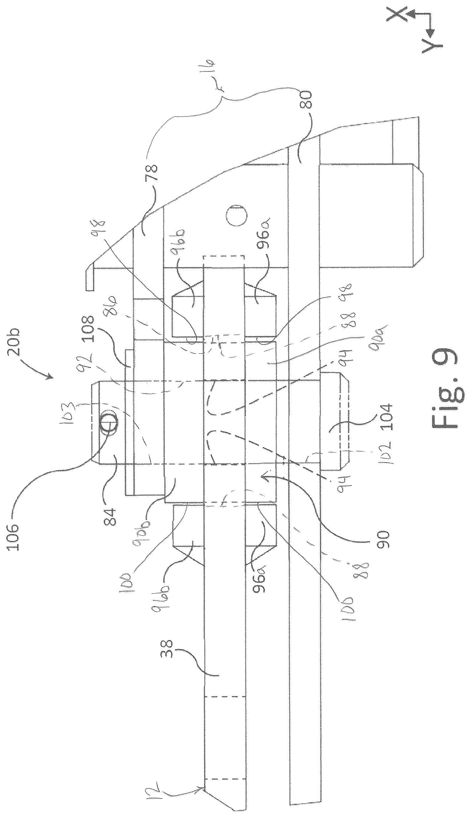 Patent US12312759 Figure 9 – Snow plow assembly with floating a-frame