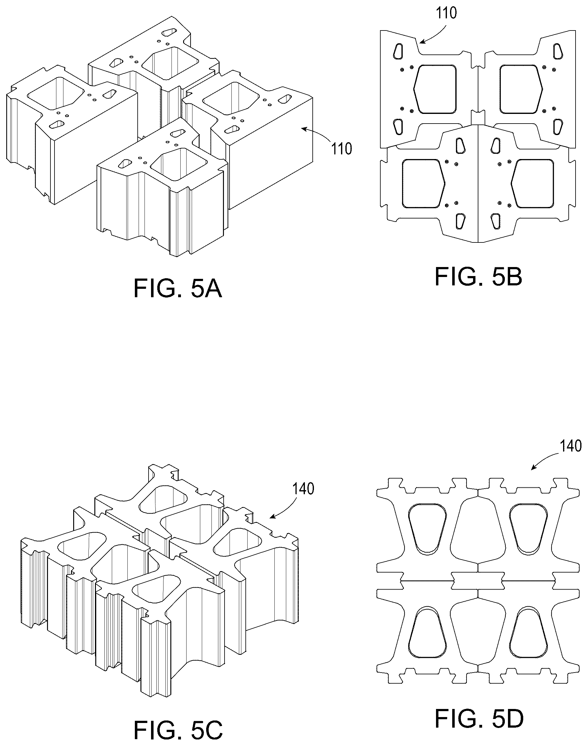 Patent US12312760 Figure 5 – Segmented wall systems having tail blocks