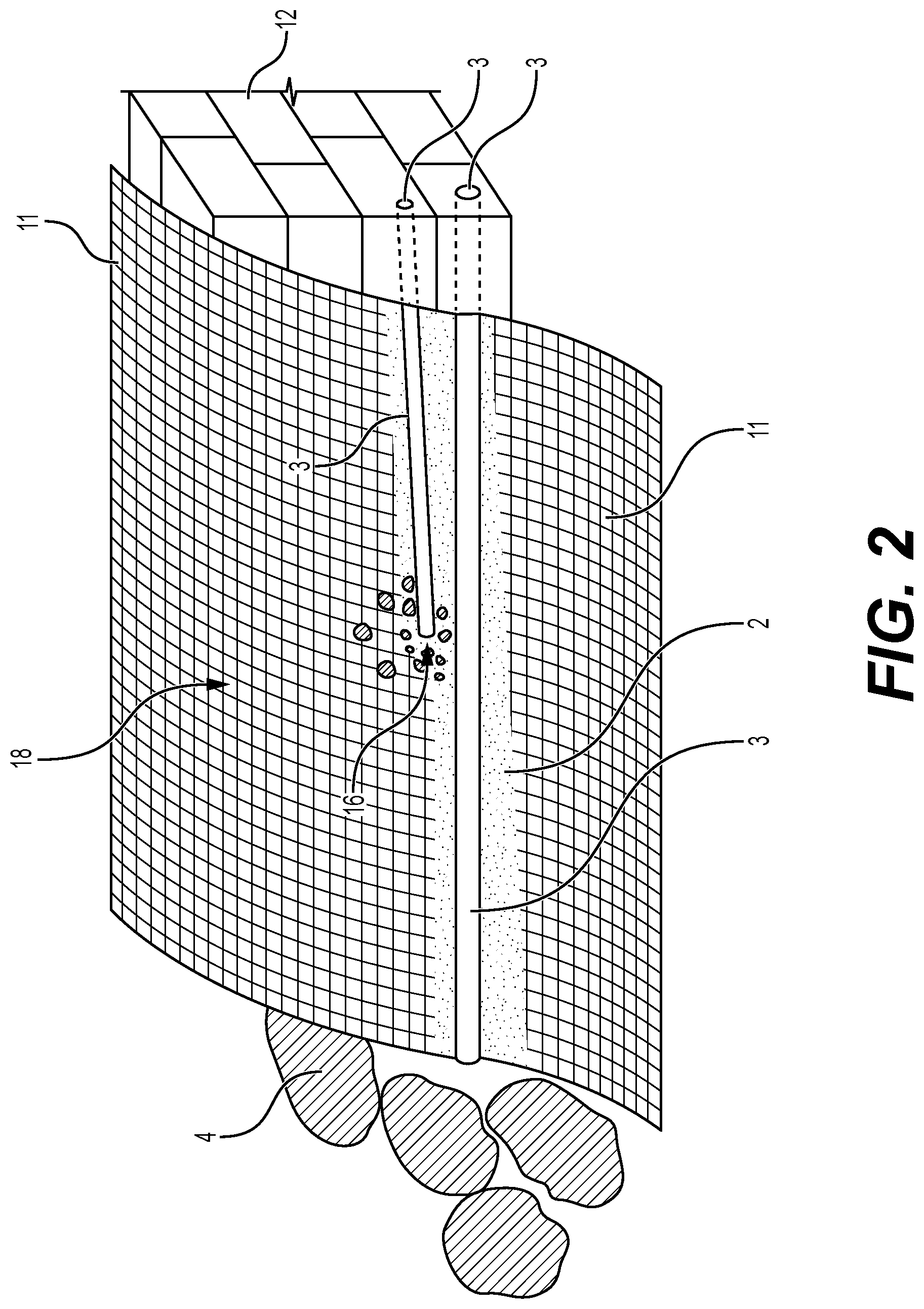 Patent US12312762 Figure 2 – Grout tube protection system