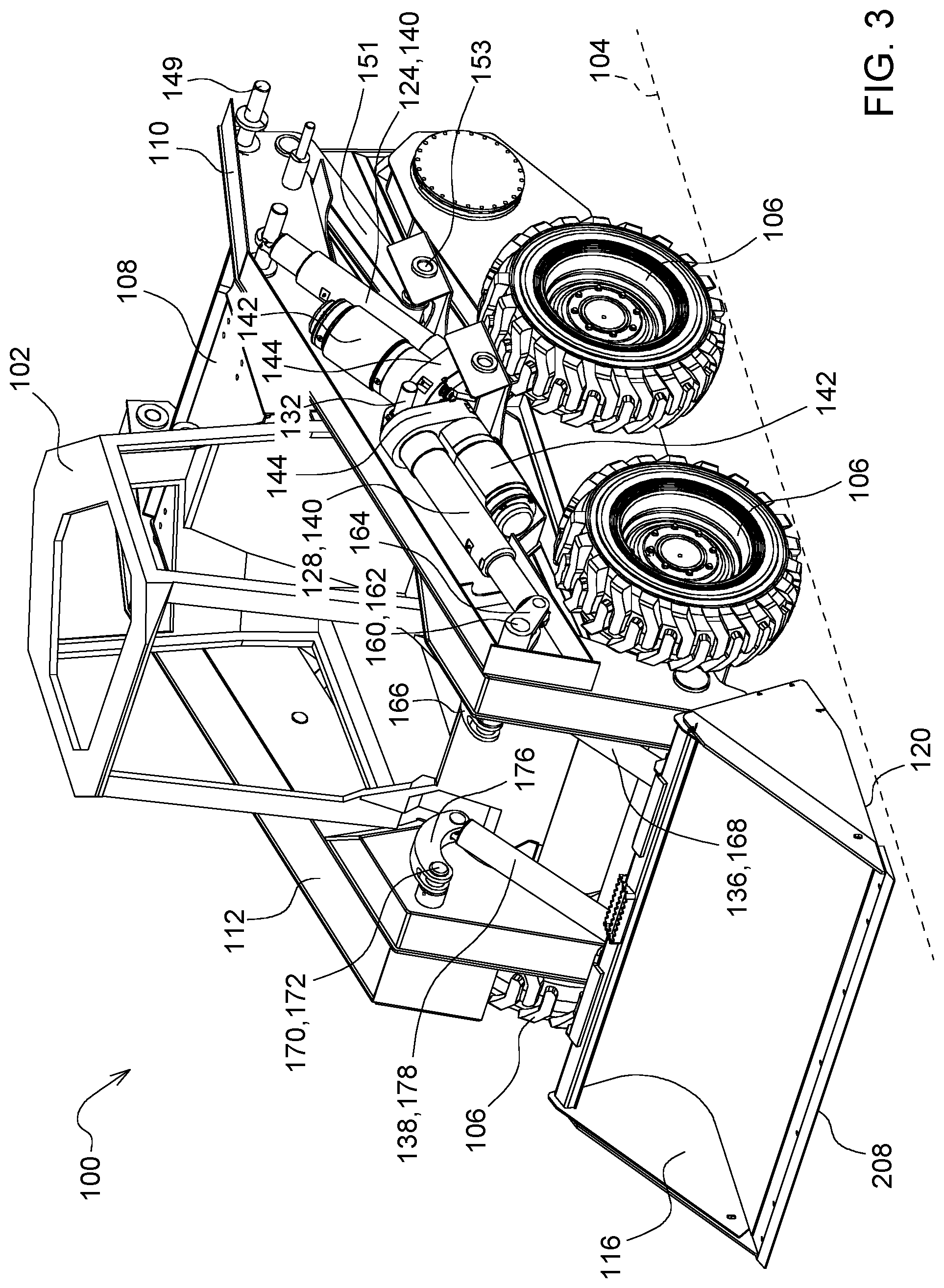 Patent US12312763 Figure 3 – Linkage assembly for construction machine