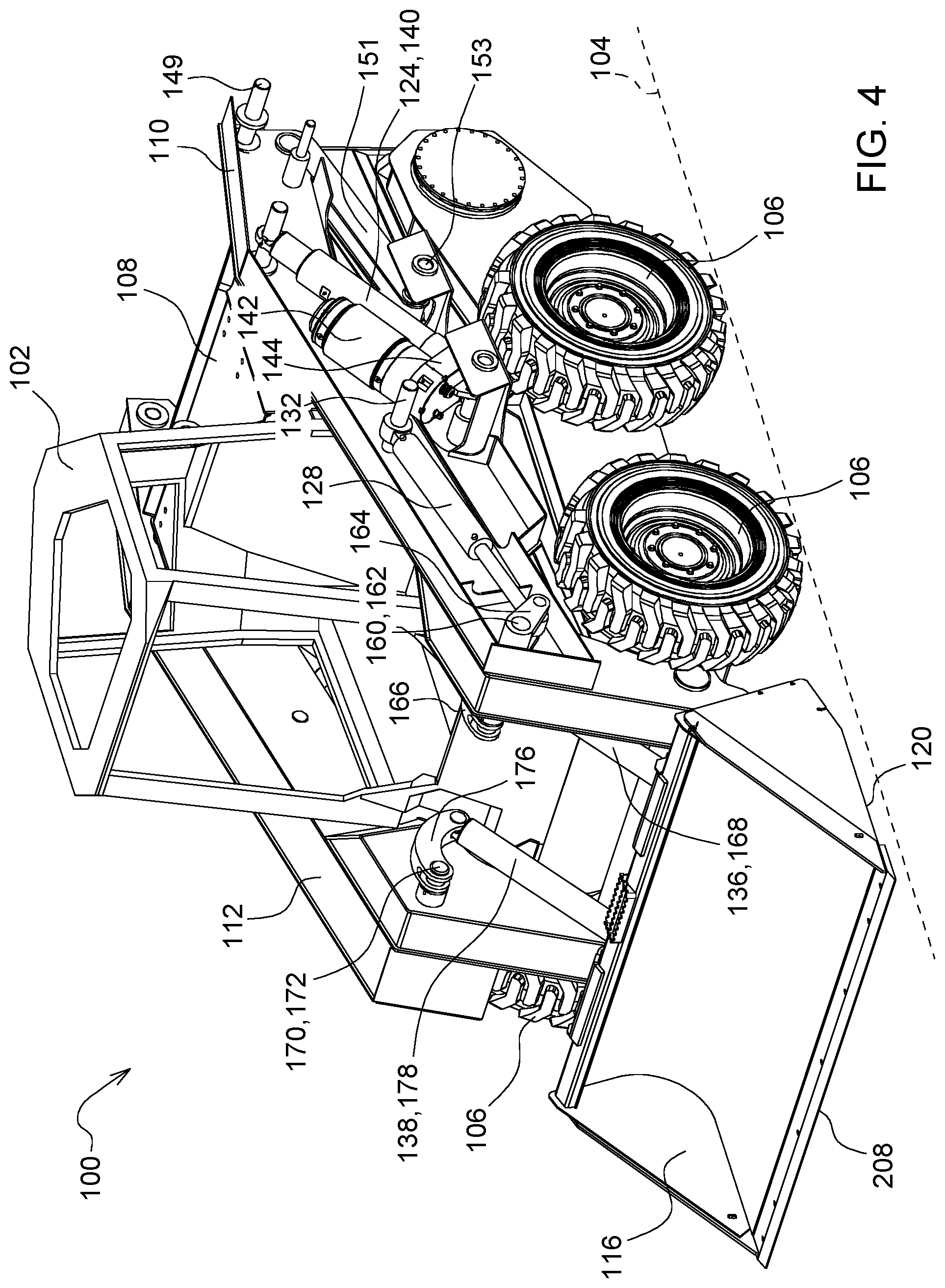 Patent US12312763 Figure 4 – Linkage assembly for construction machine