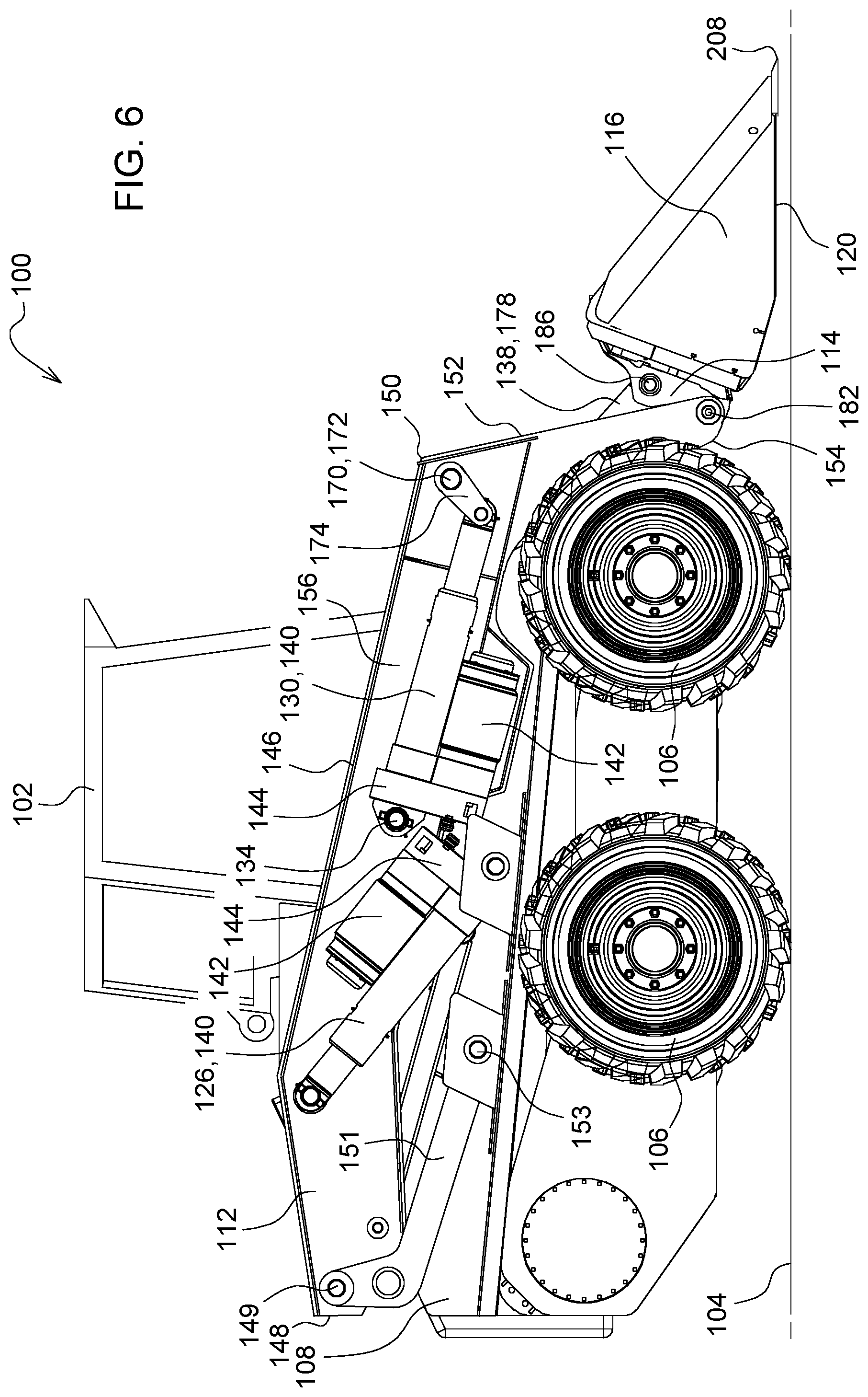 Patent US12312763 Figure 6 – Linkage assembly for construction machine