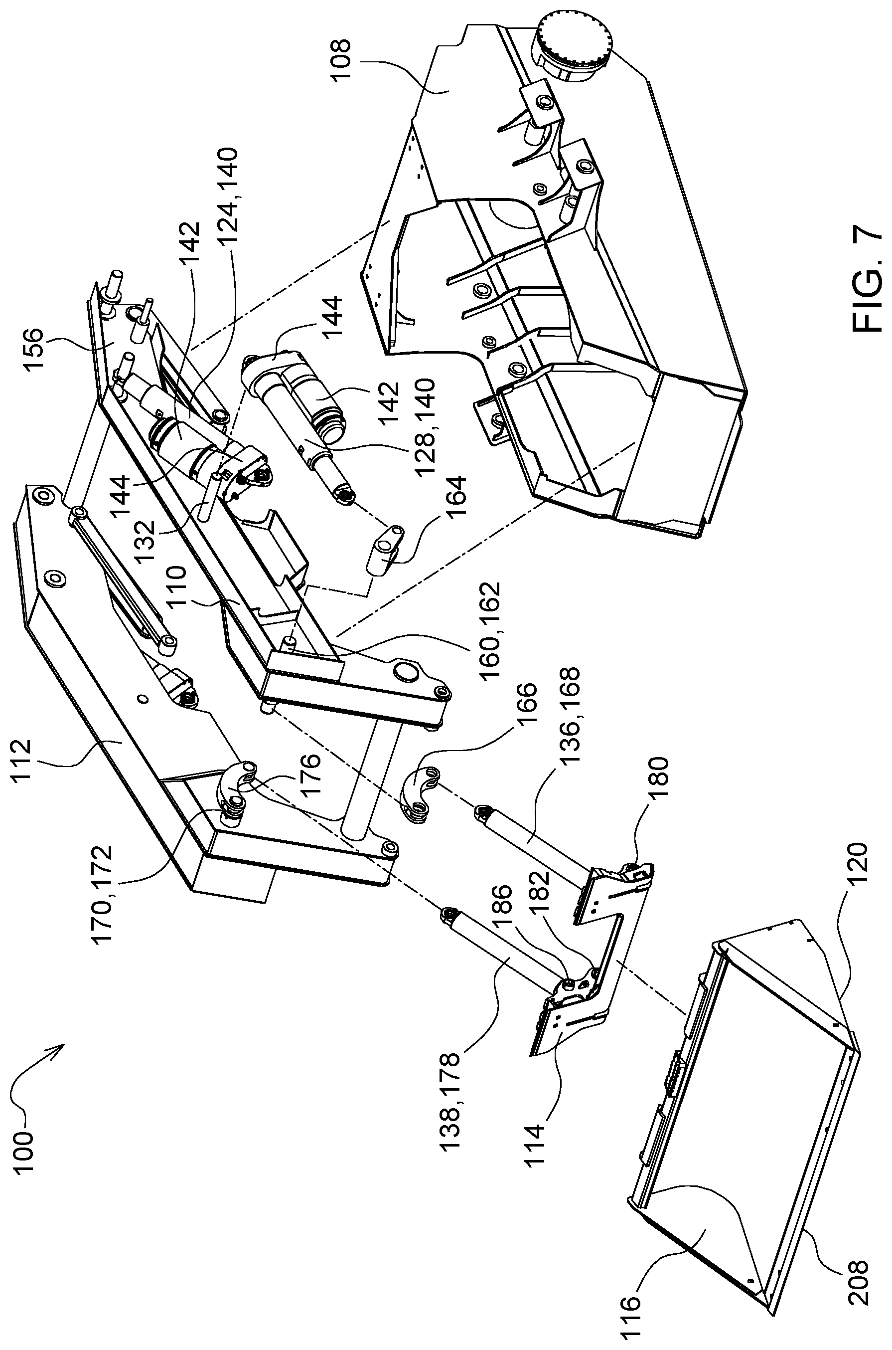 Patent US12312763 Figure 7 – Linkage assembly for construction machine