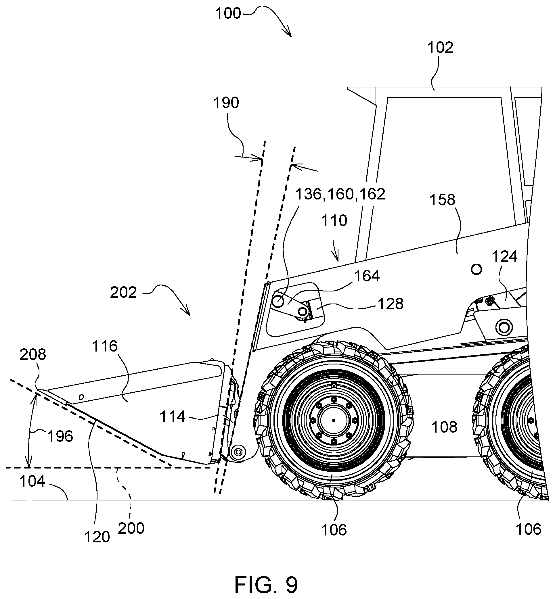 Patent US12312763 Figure 9 – Linkage assembly for construction machine