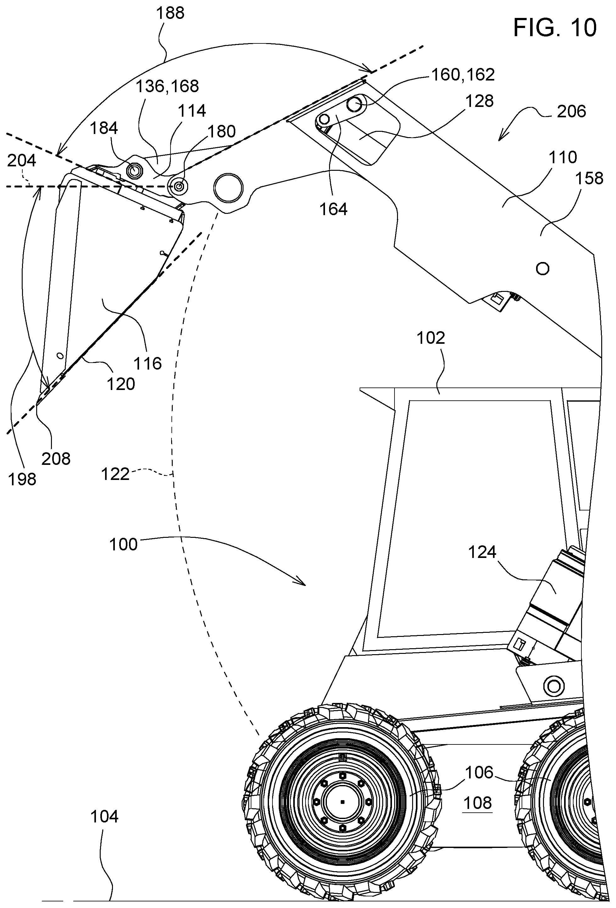 Patent US12312763 Figure 10 – Linkage assembly for construction machine