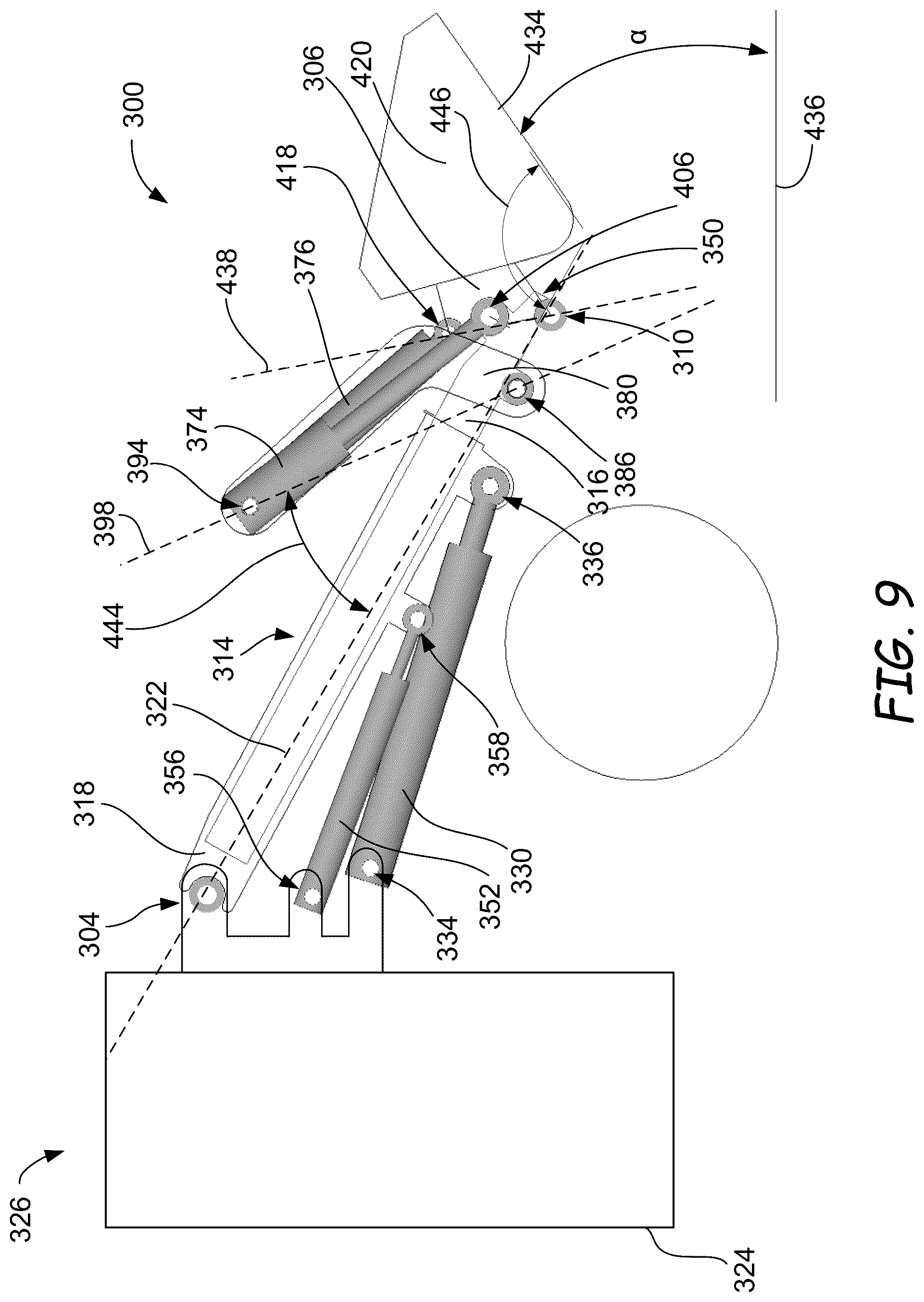 Patent US12312764 Figure 10 – Self-leveling lift arm assembly for power machines