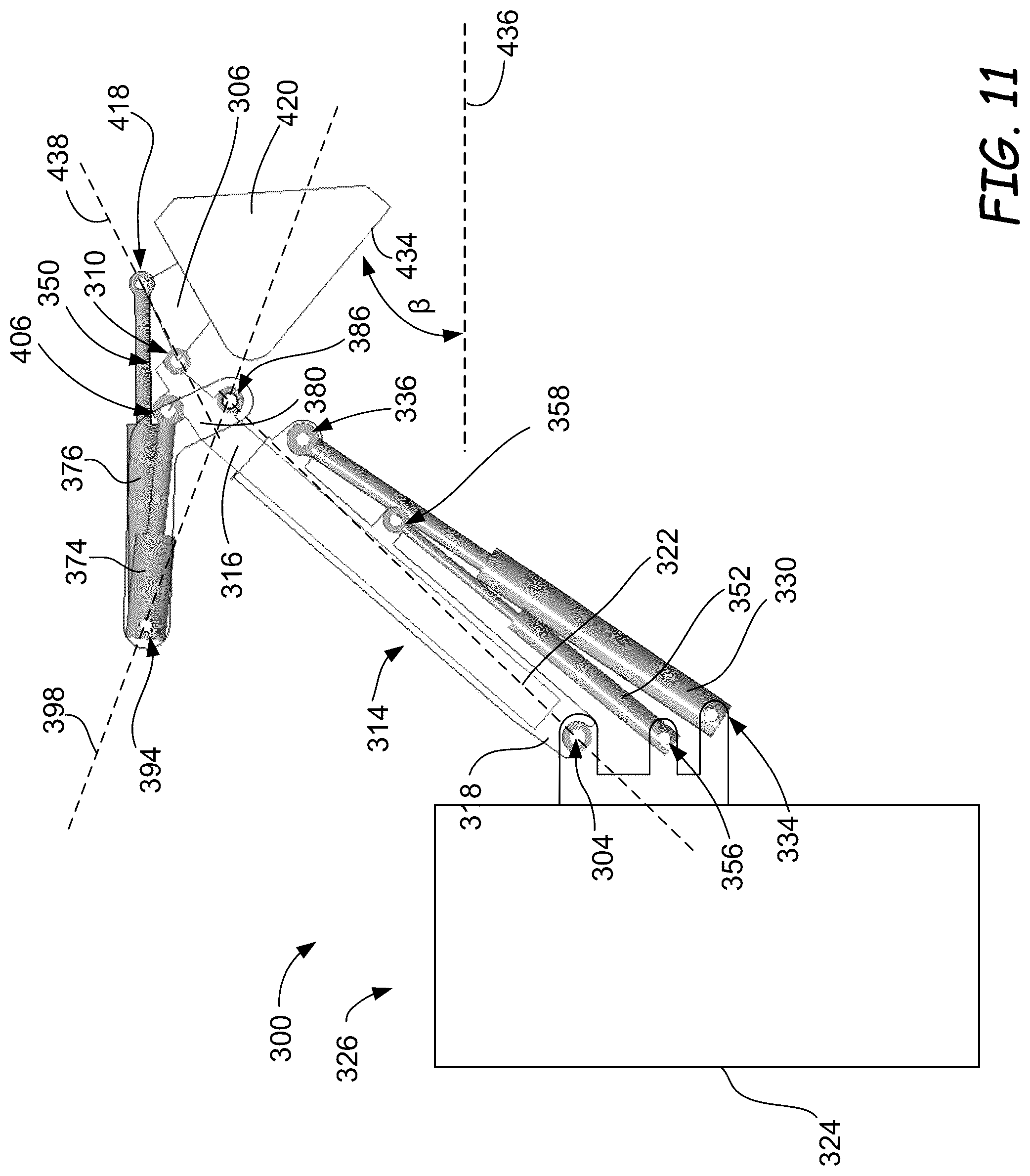 Patent US12312764 Figure 12 – Self-leveling lift arm assembly for power machines