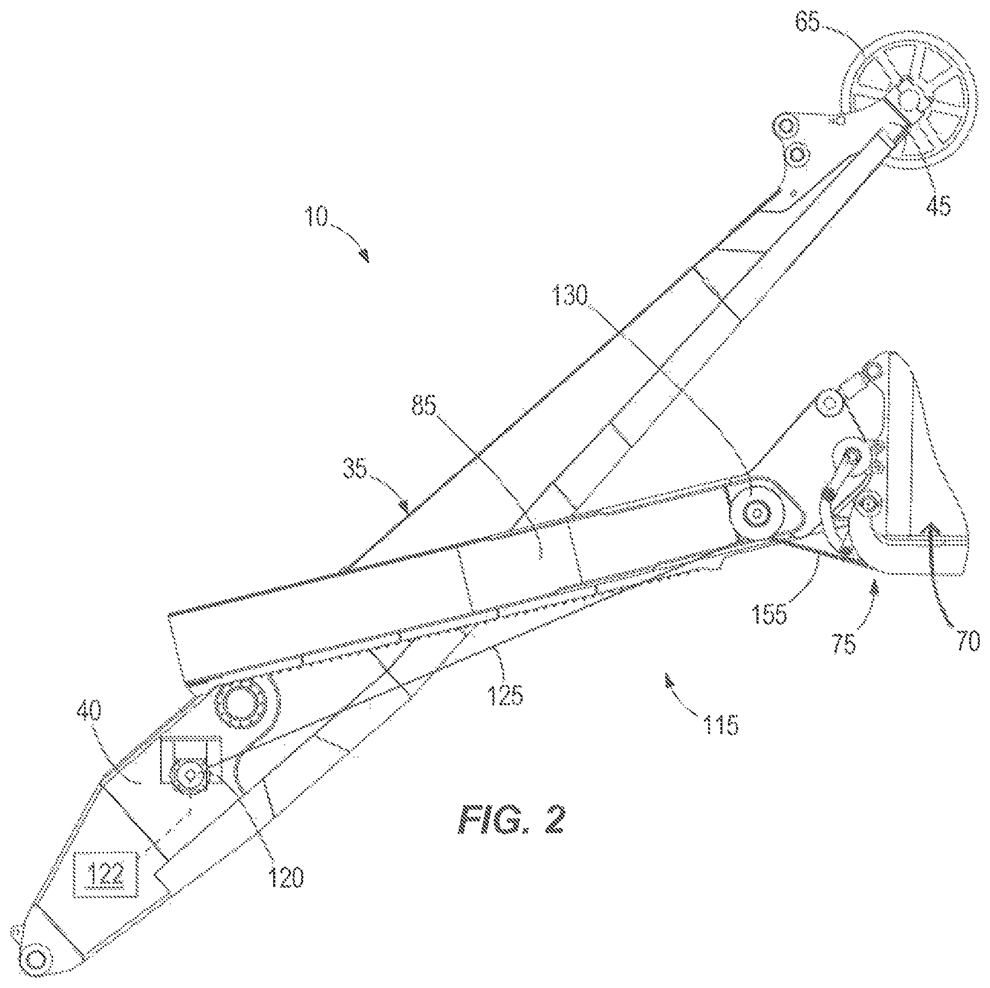 Patent US12312765 Figure 2 – Dipper door and dipper door trip assembly