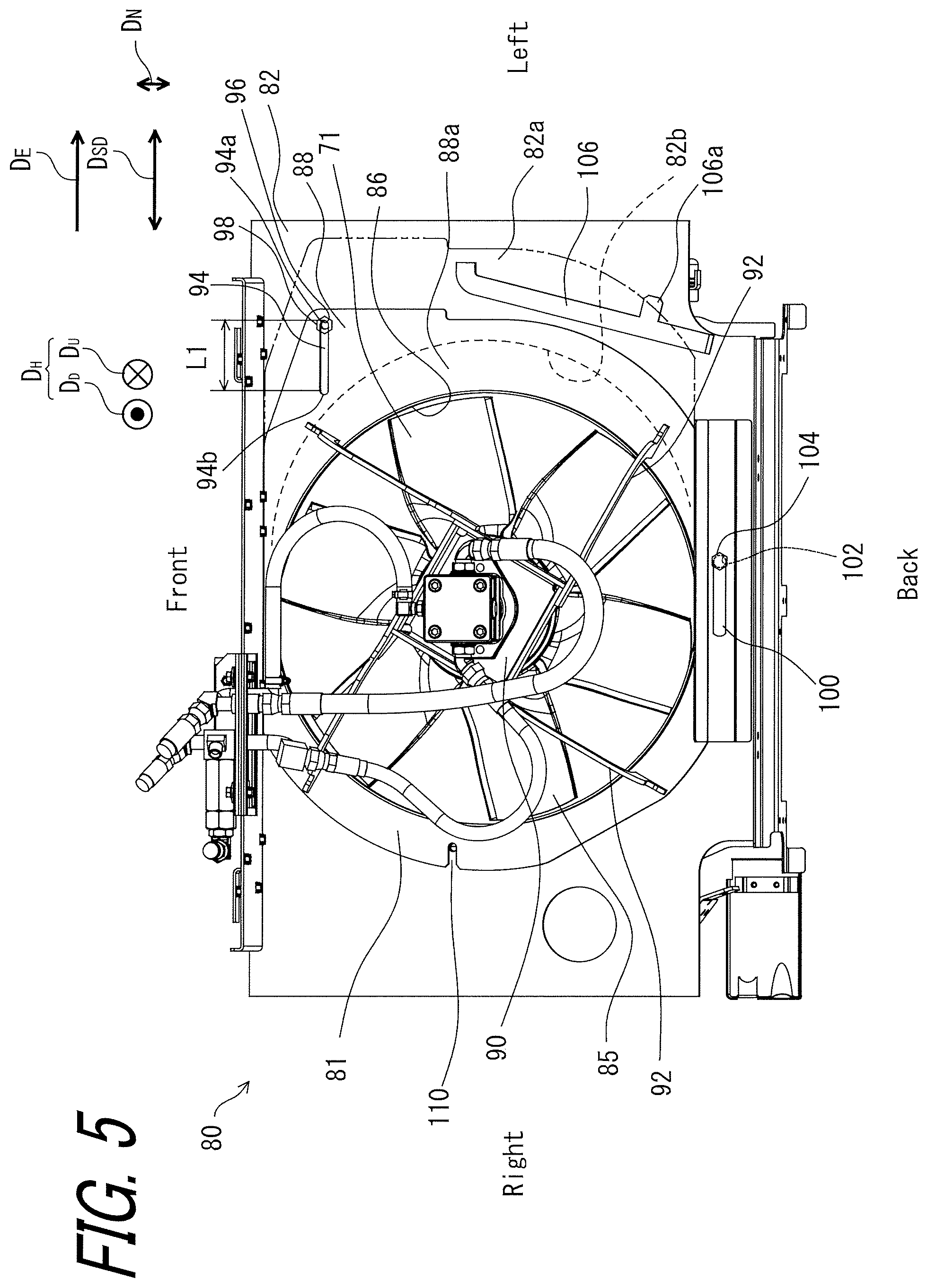 Patent US12312766 Figure 5 – Fan structure and work vehicle