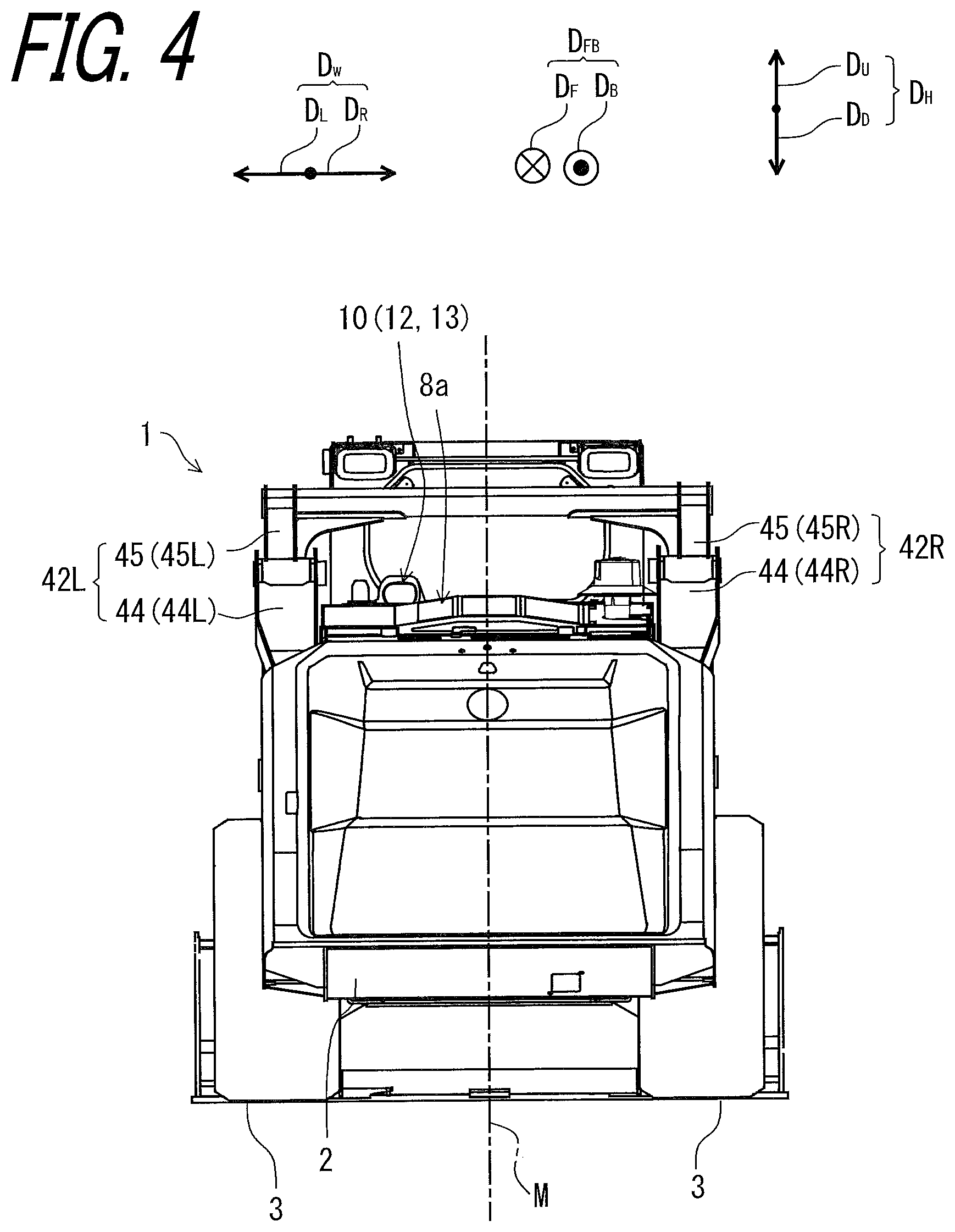 Patent US12312767 Figure 4 – Work vehicle