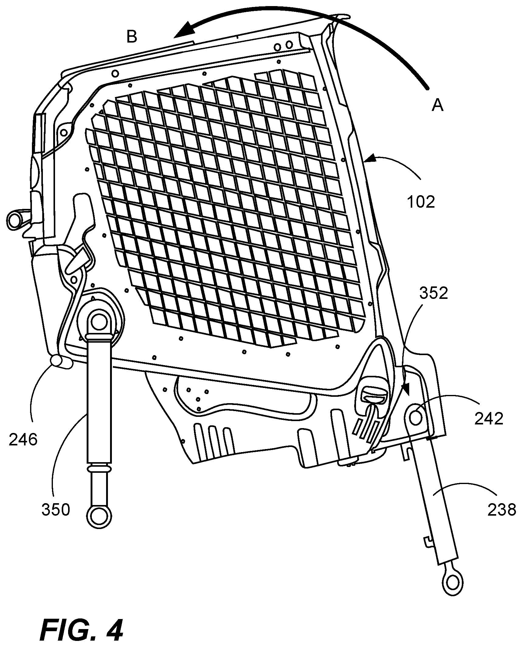 Patent US12312768 Figure 4 – Removable cab toe box for a work machine