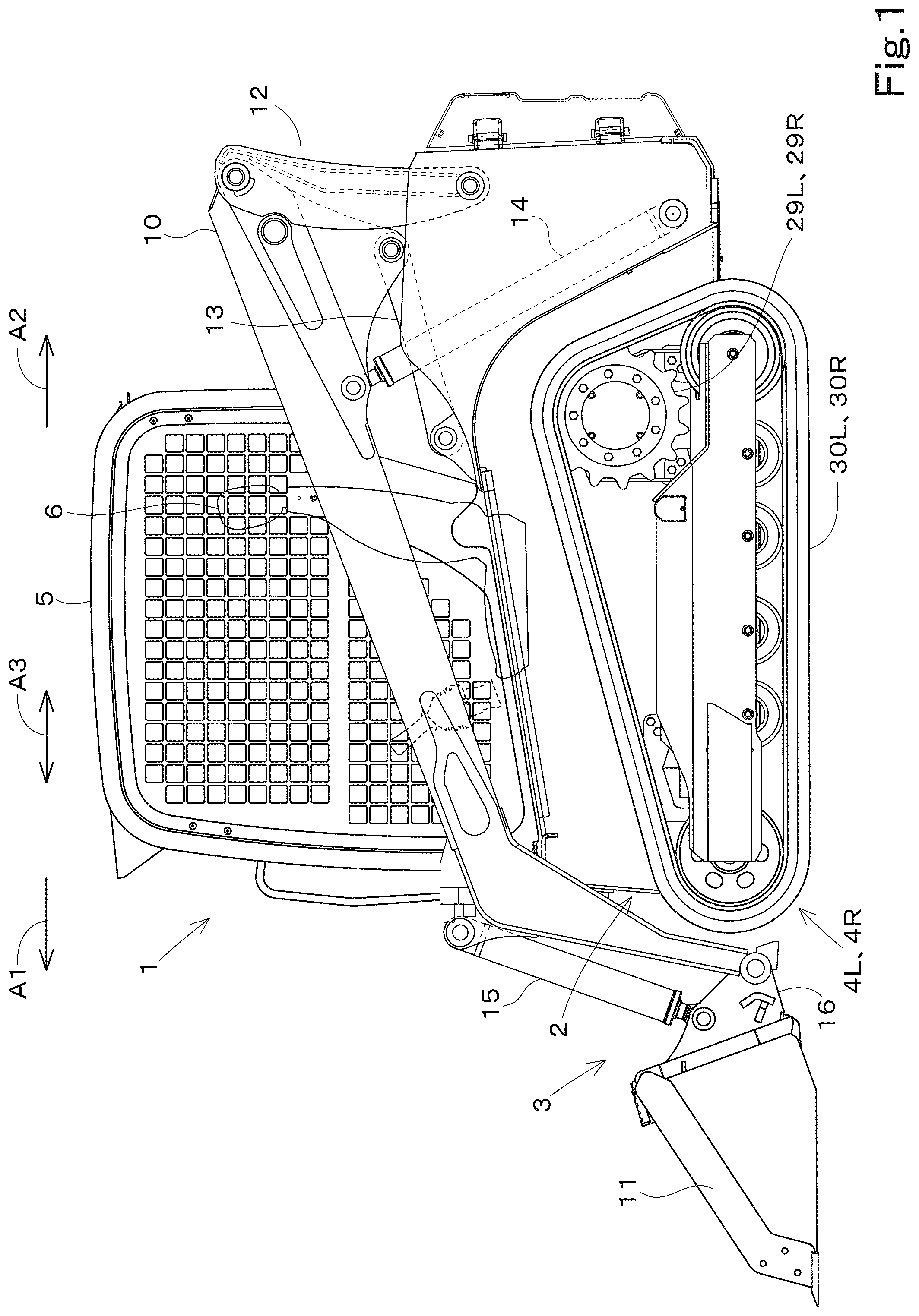 Patent US12312769 Figure 1 – Hybrid system and working machine including hybrid system